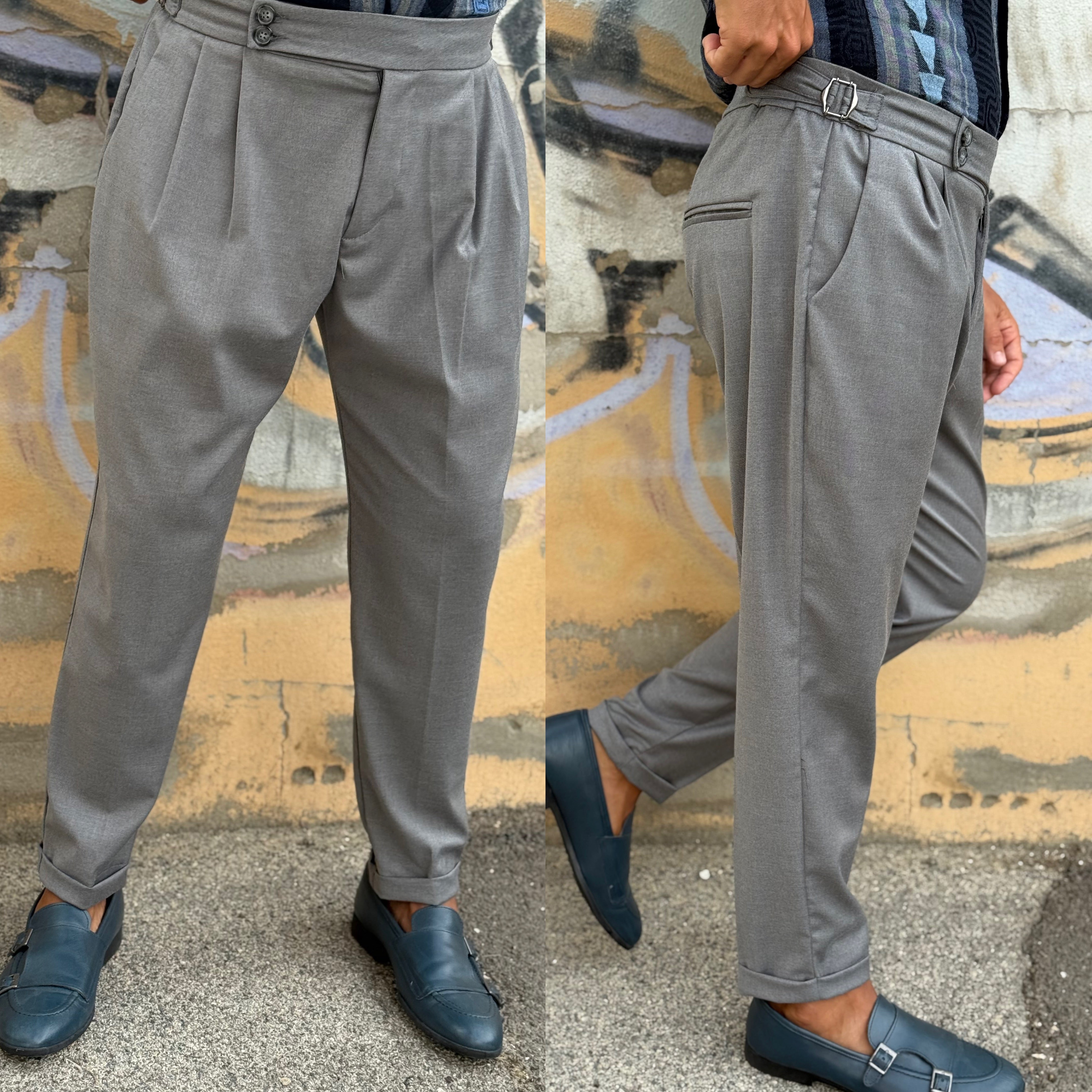 Pantalone vita alta tibia laterale Milan