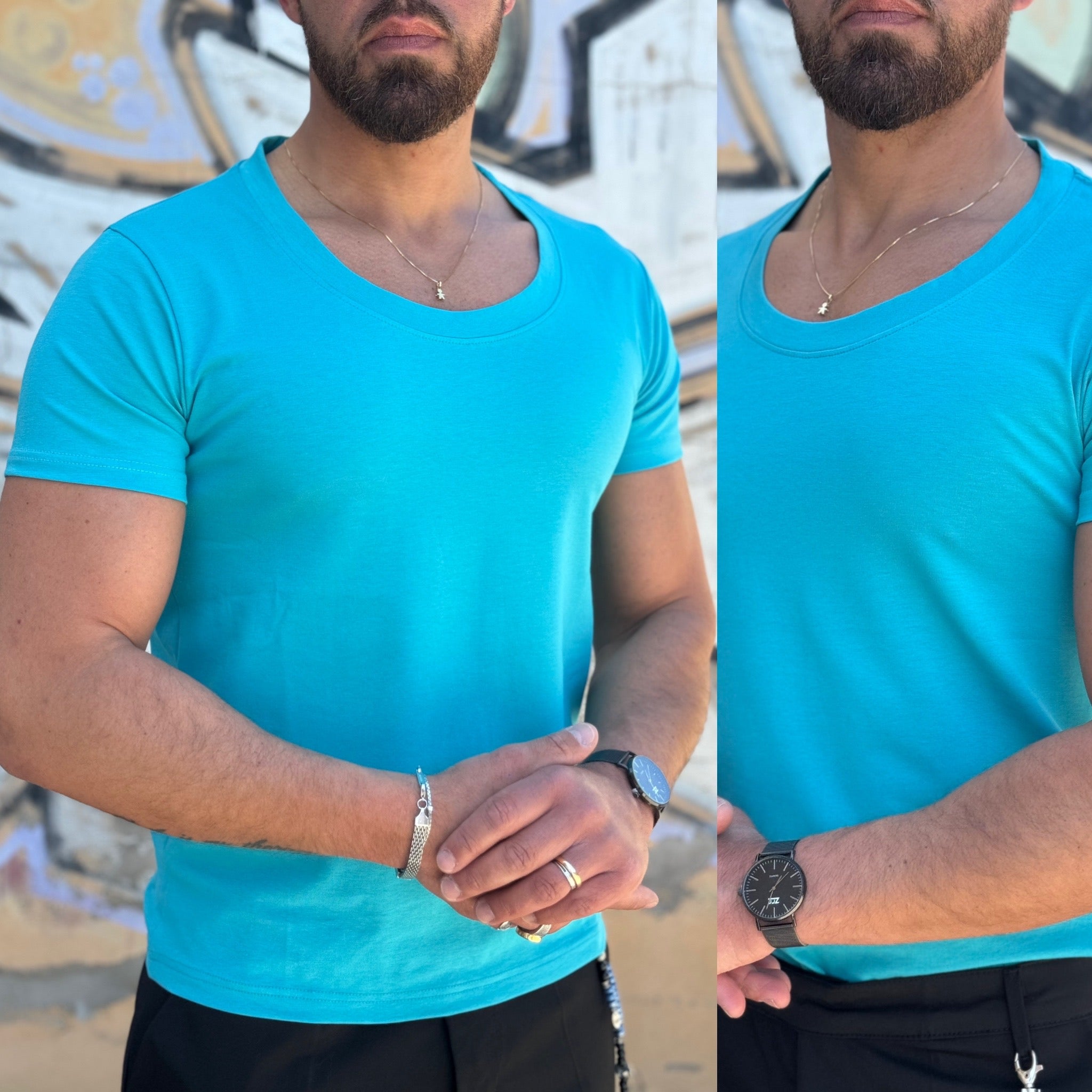 T-SHIRT scollata Collo a barca Slim Ddsmile