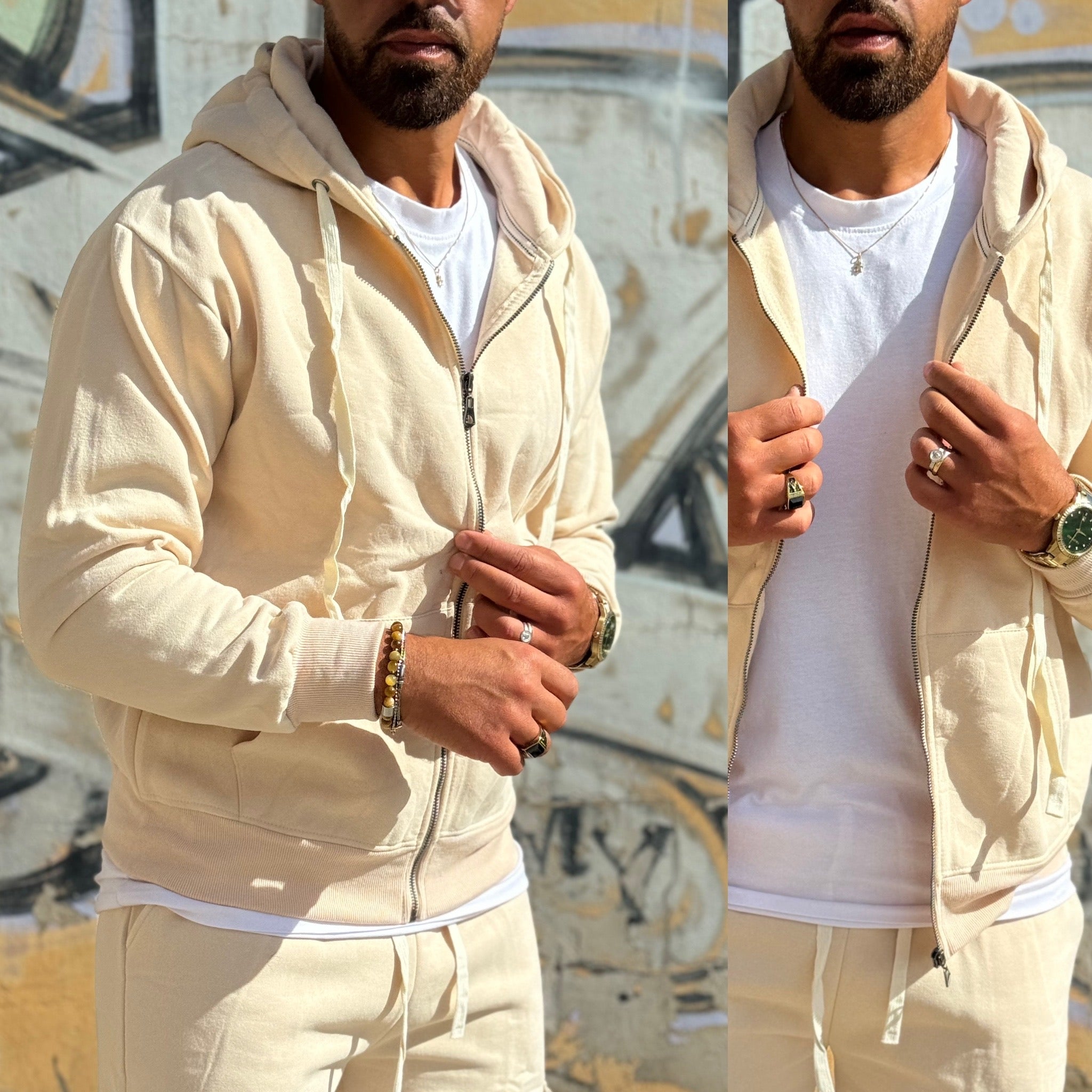 Tuta felpa zip e pantalone cargo Boys