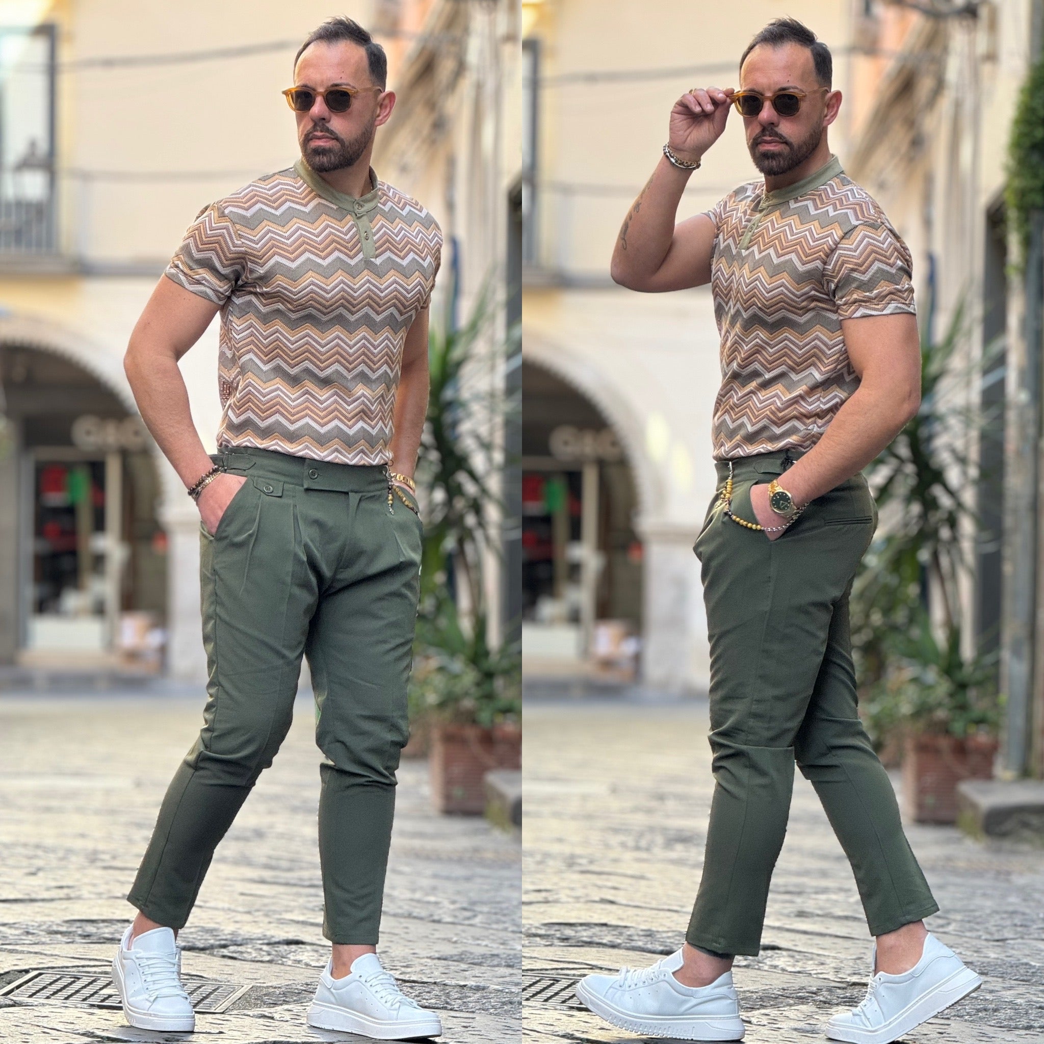 Pantalone vita alta fibia laterale prime