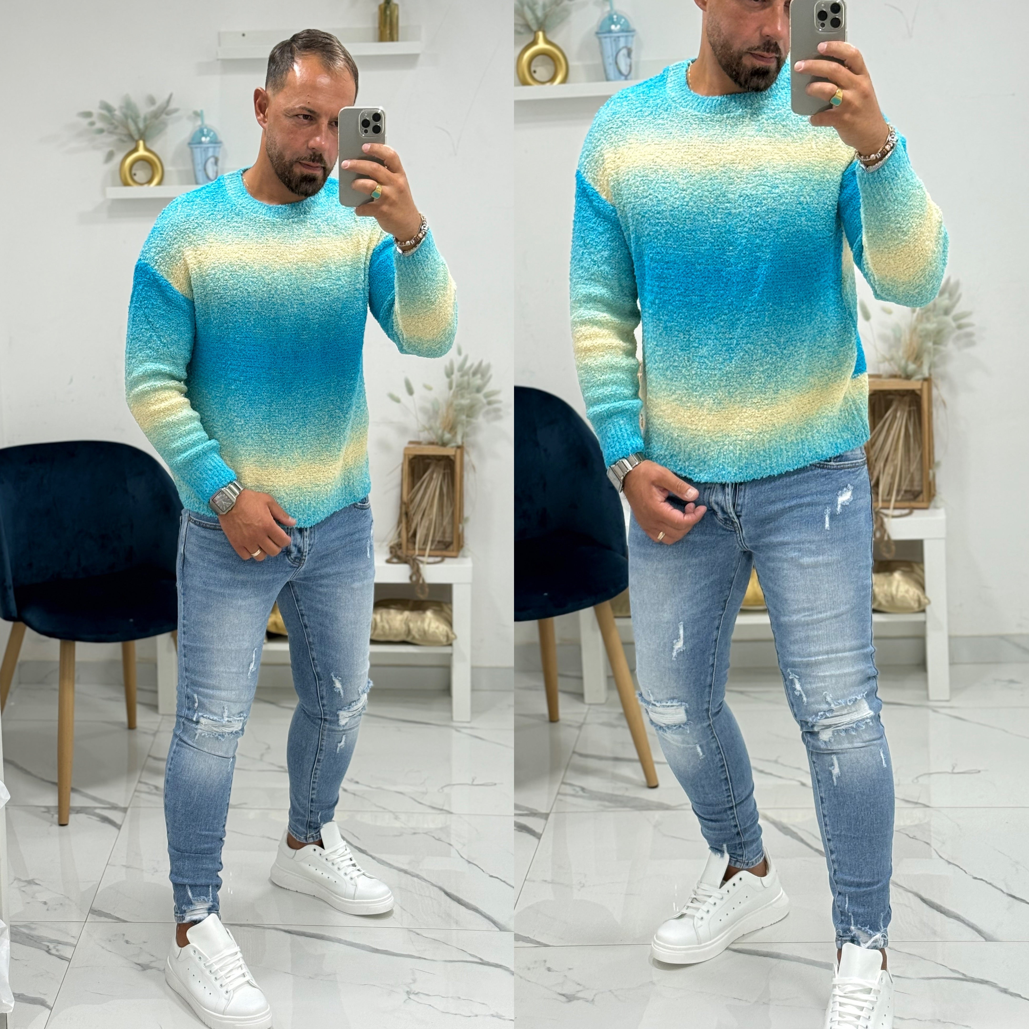 Maglione limited sfumato slim boucle’