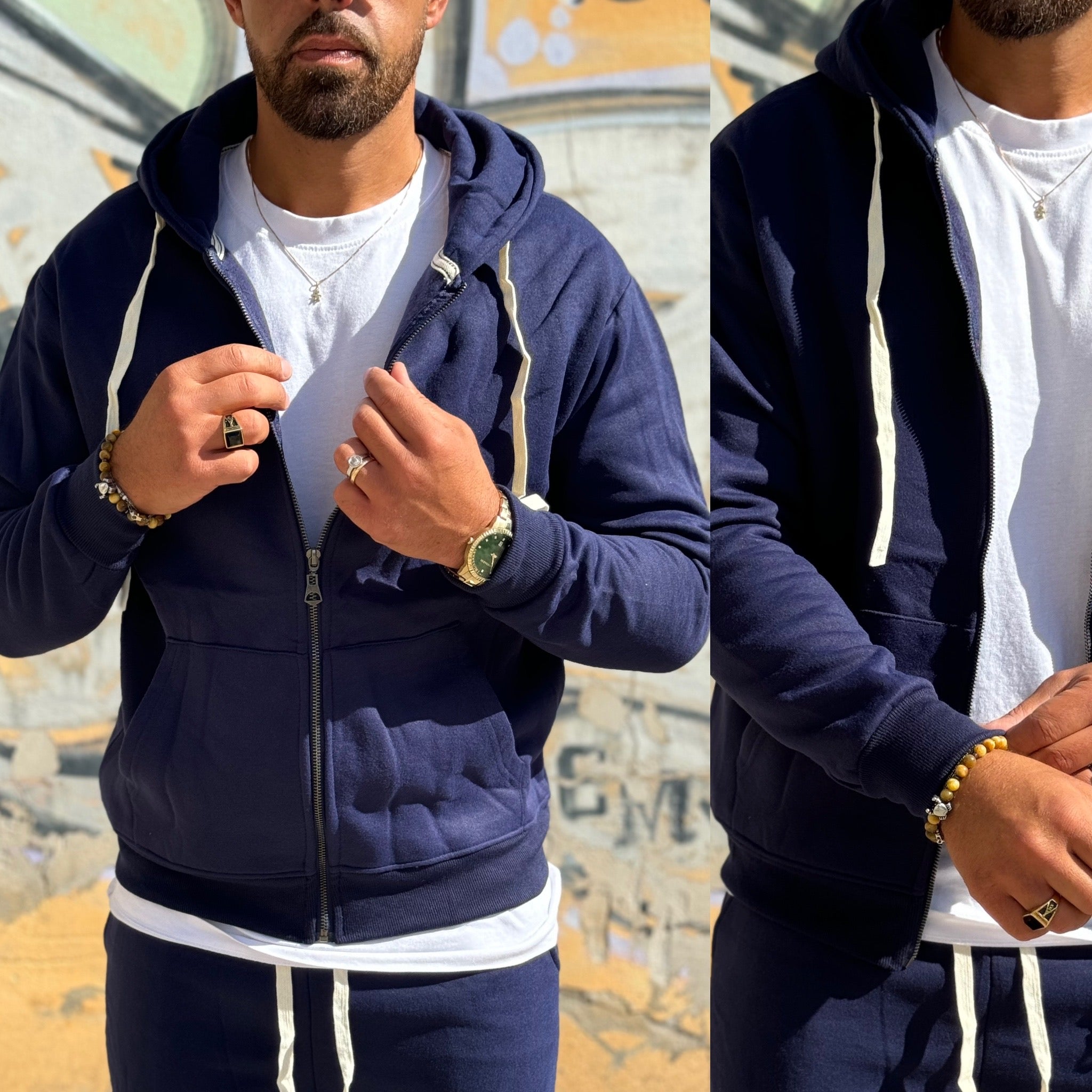 Tuta felpa zip e pantalone cargo Boys