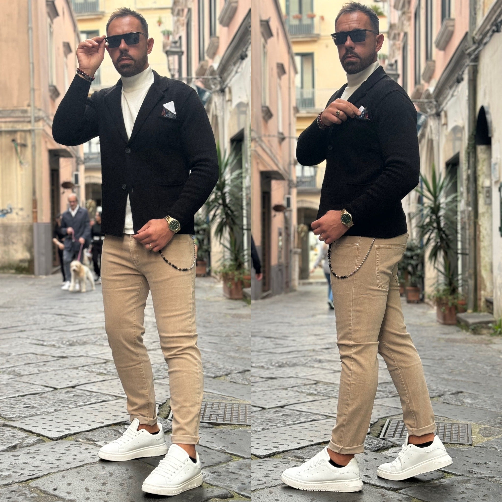 Giacca con Pochette cardigan Capri