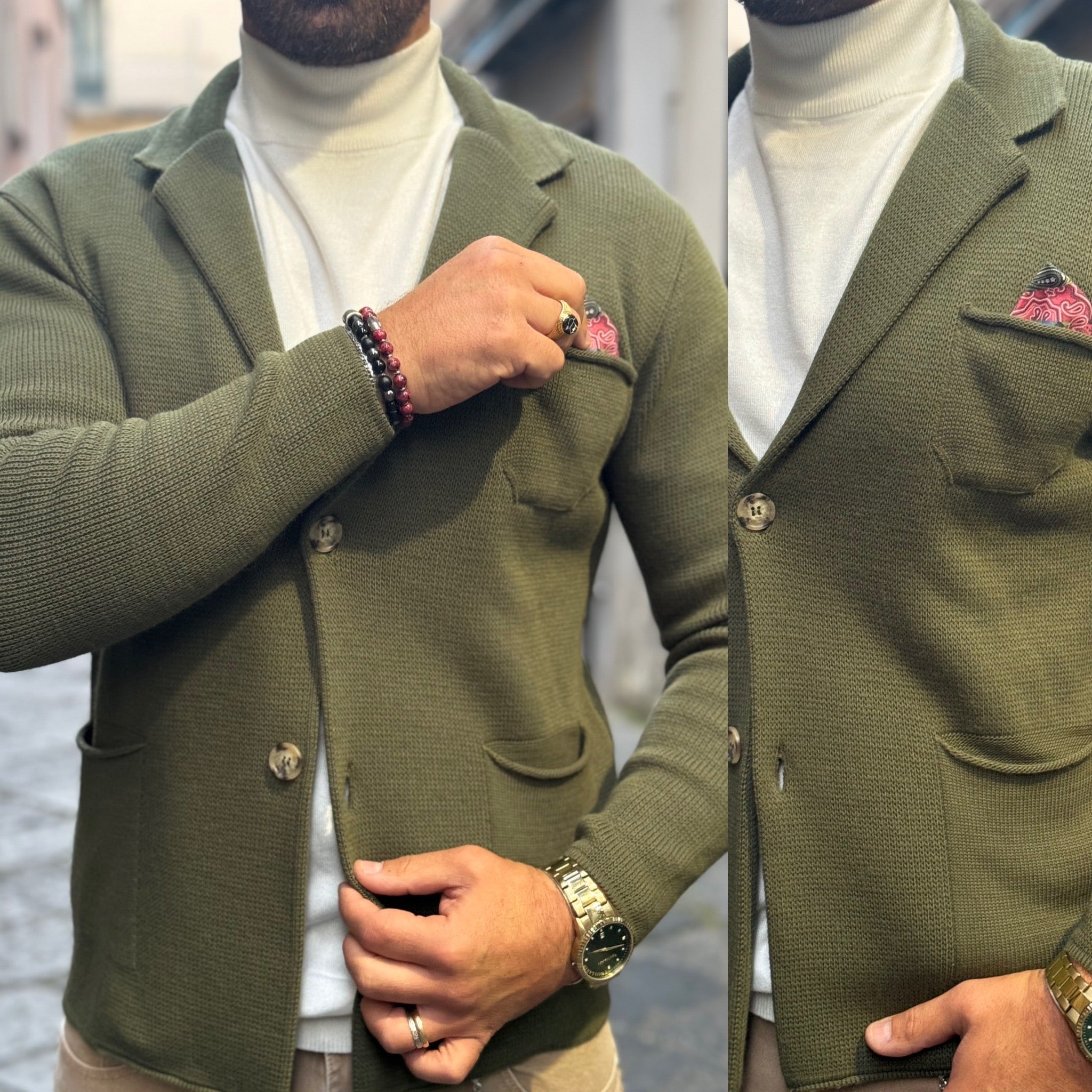 Giacca con Pochette cardigan Capri