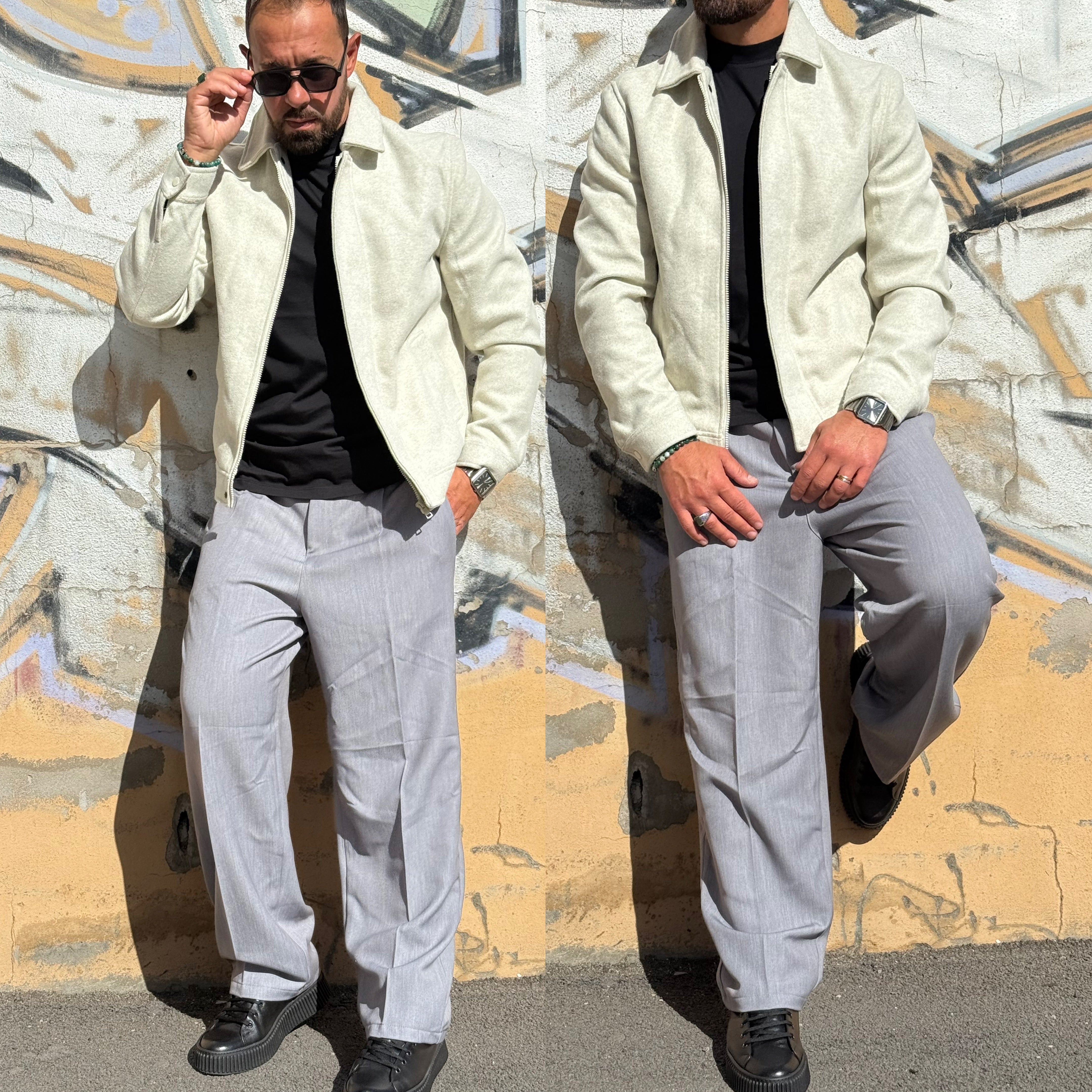 Giubbino zip collo francese Bruxelles