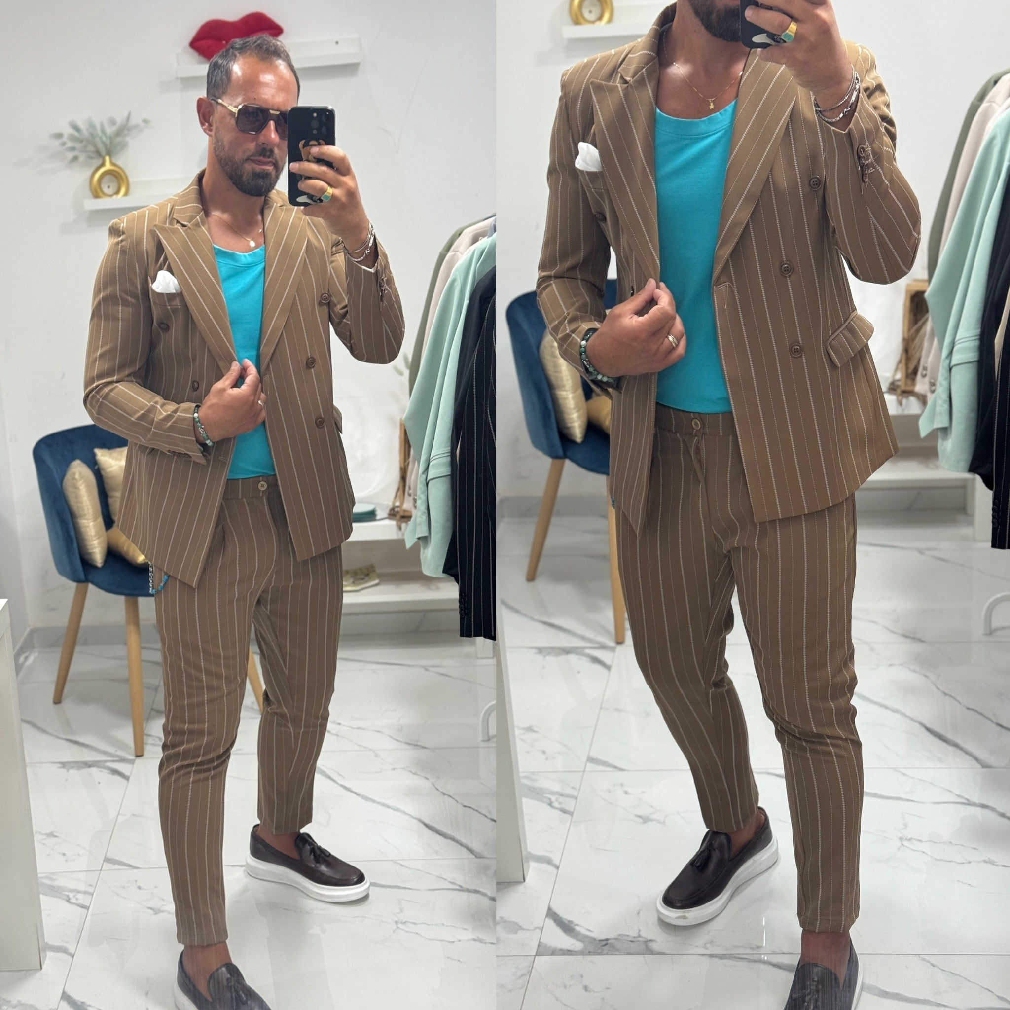 Abito gessato doppiopetto London