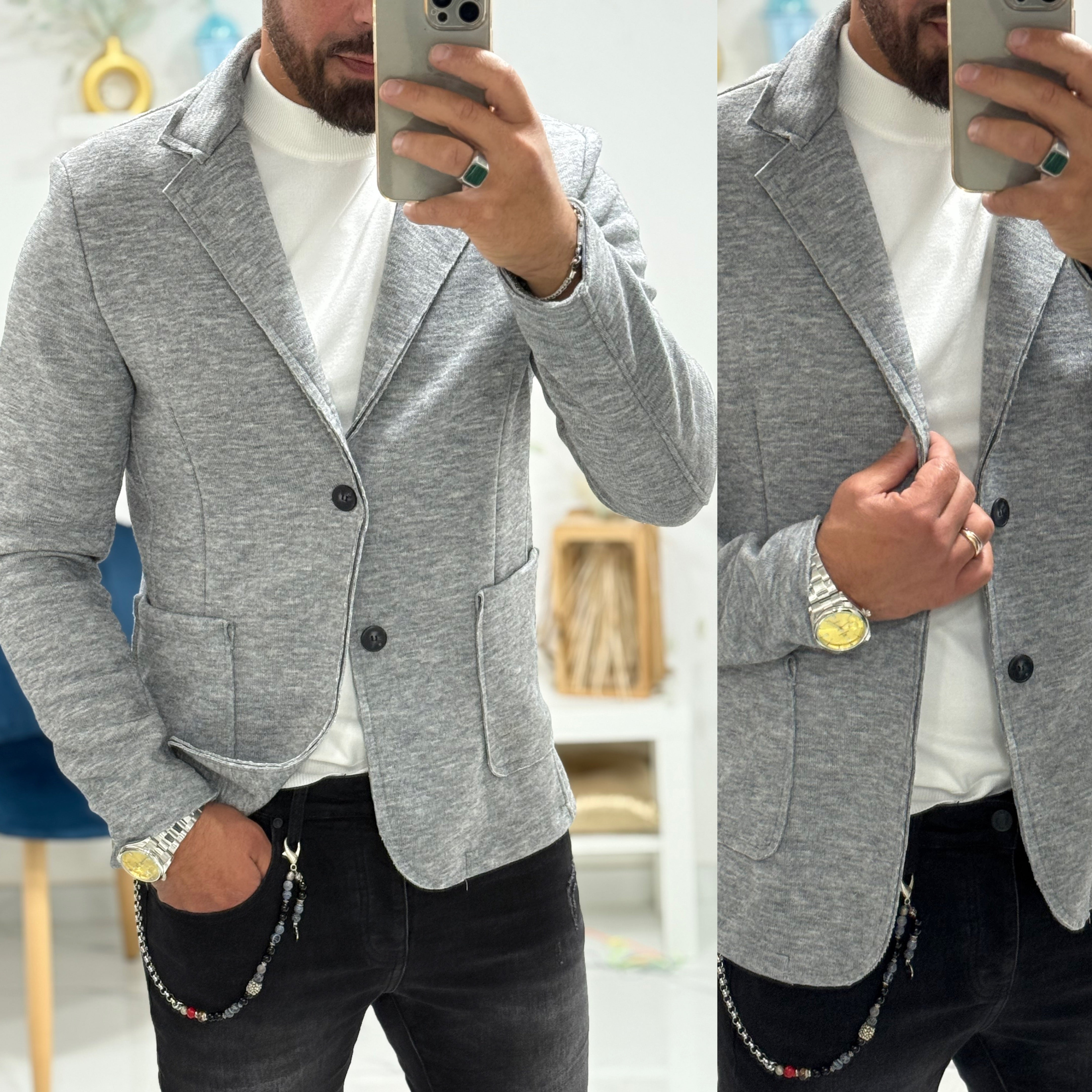 Giacca monopetto cardigan Milan