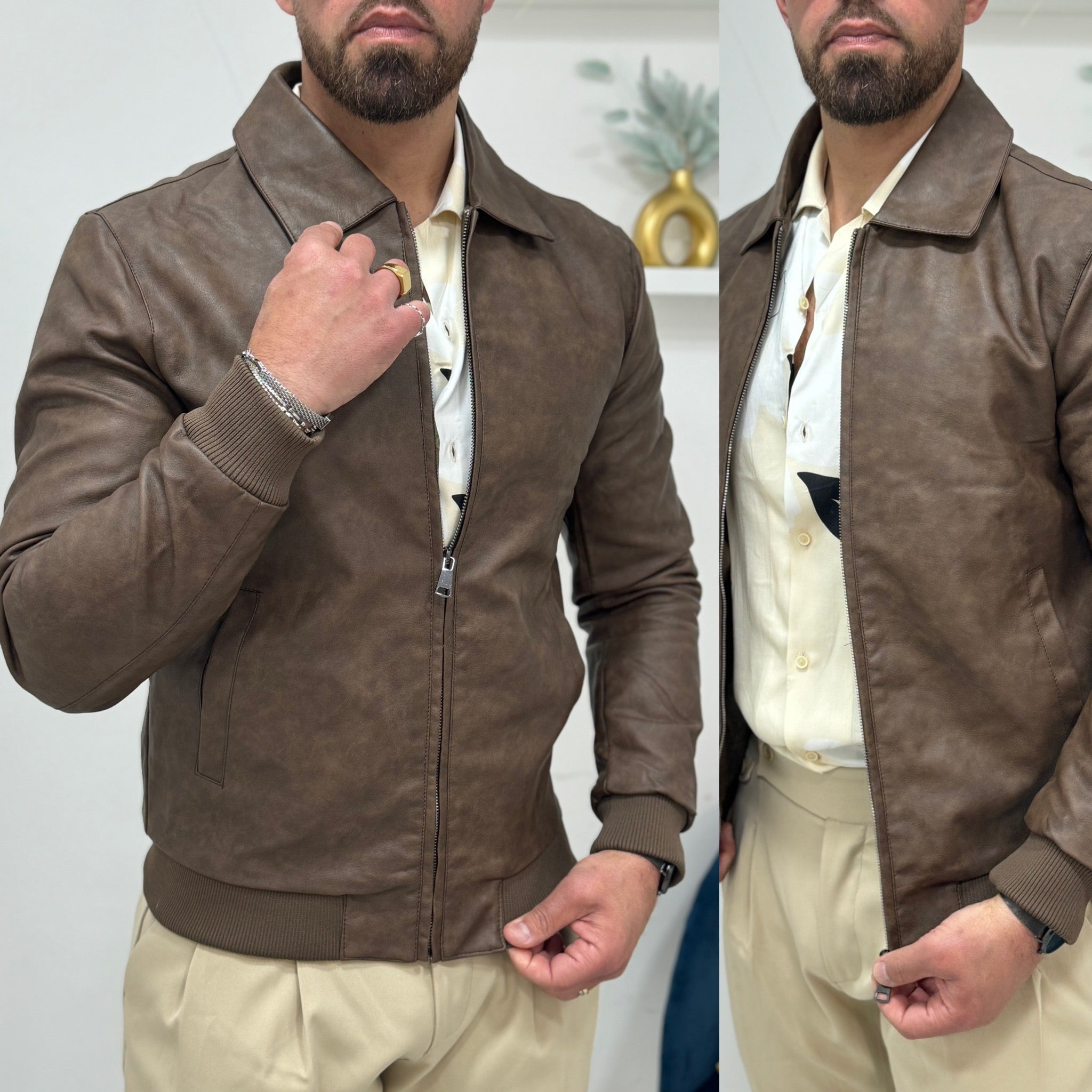 Giubbino in ecopelle bomberino modello Zara