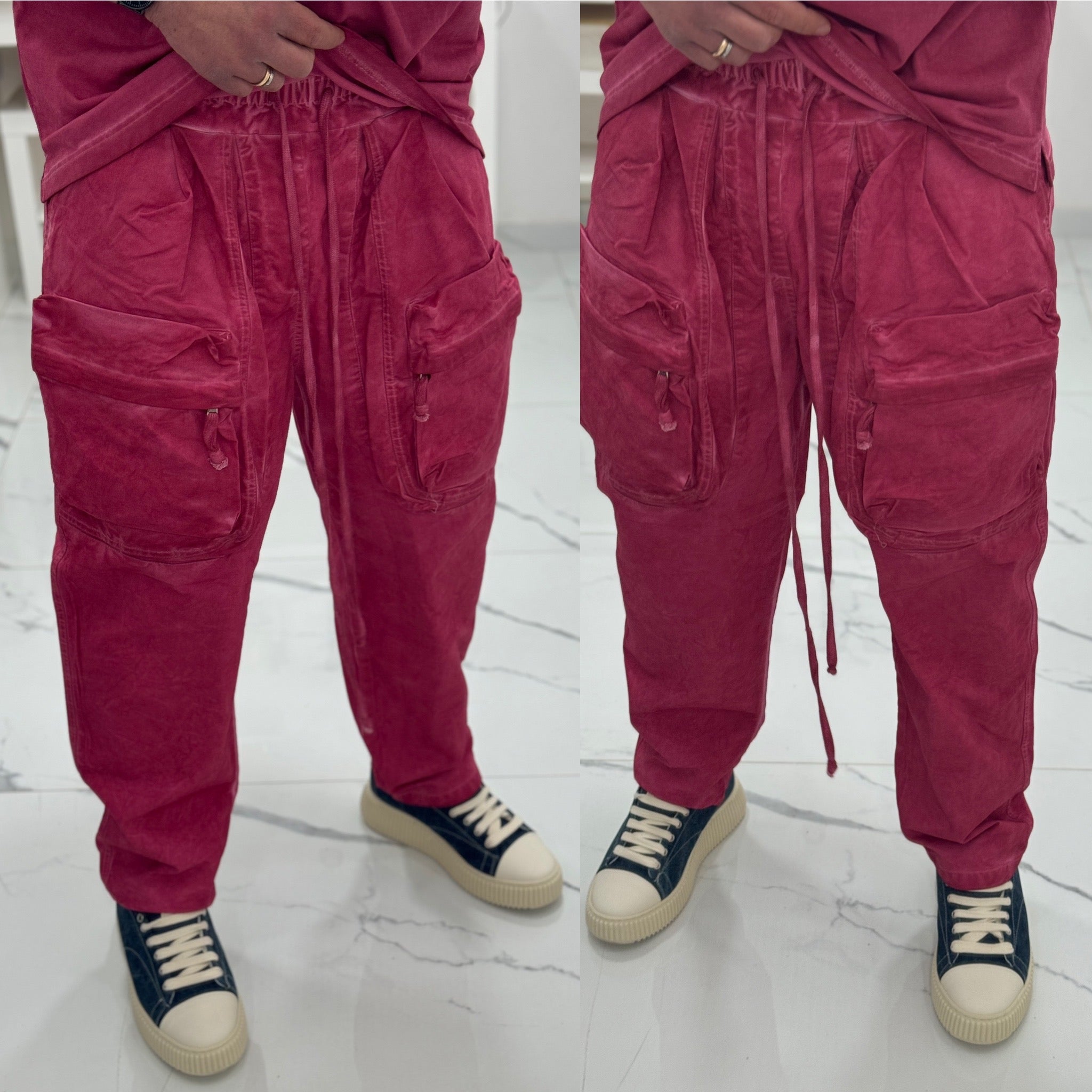 Coordinato cargo pantalone e polo cropped