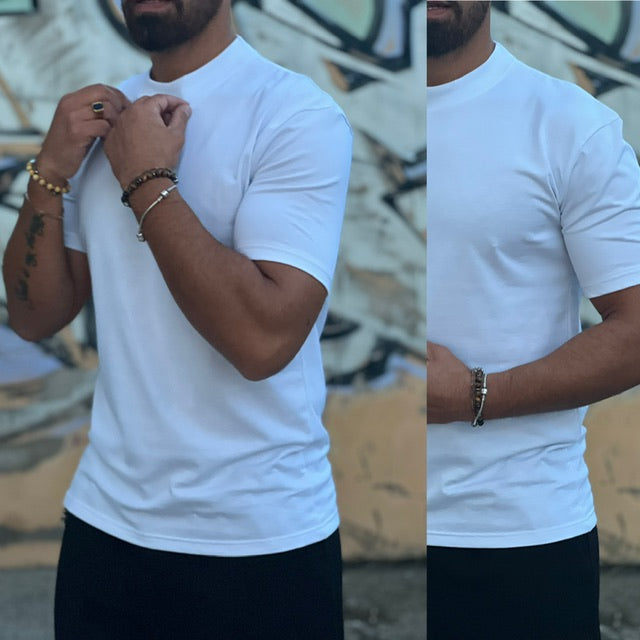 T-shirt mezzocollo manica corta Street