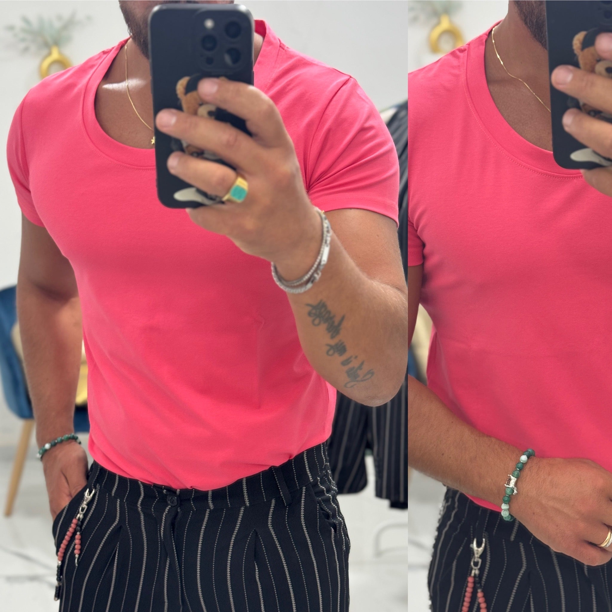 Combo pantalone gessato e T-SHIRT Italy