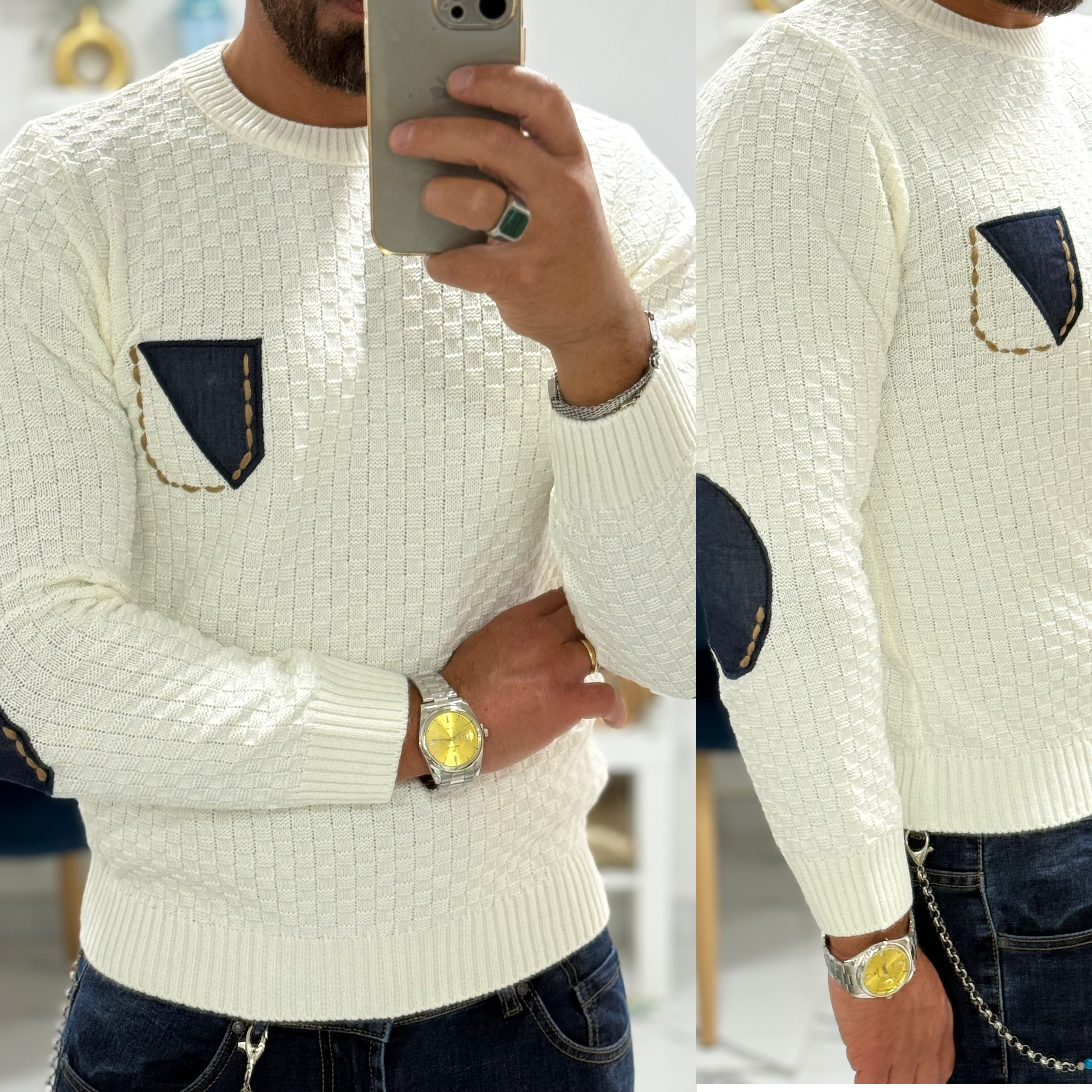 Maglioncino toppa e pochette uguale Italian