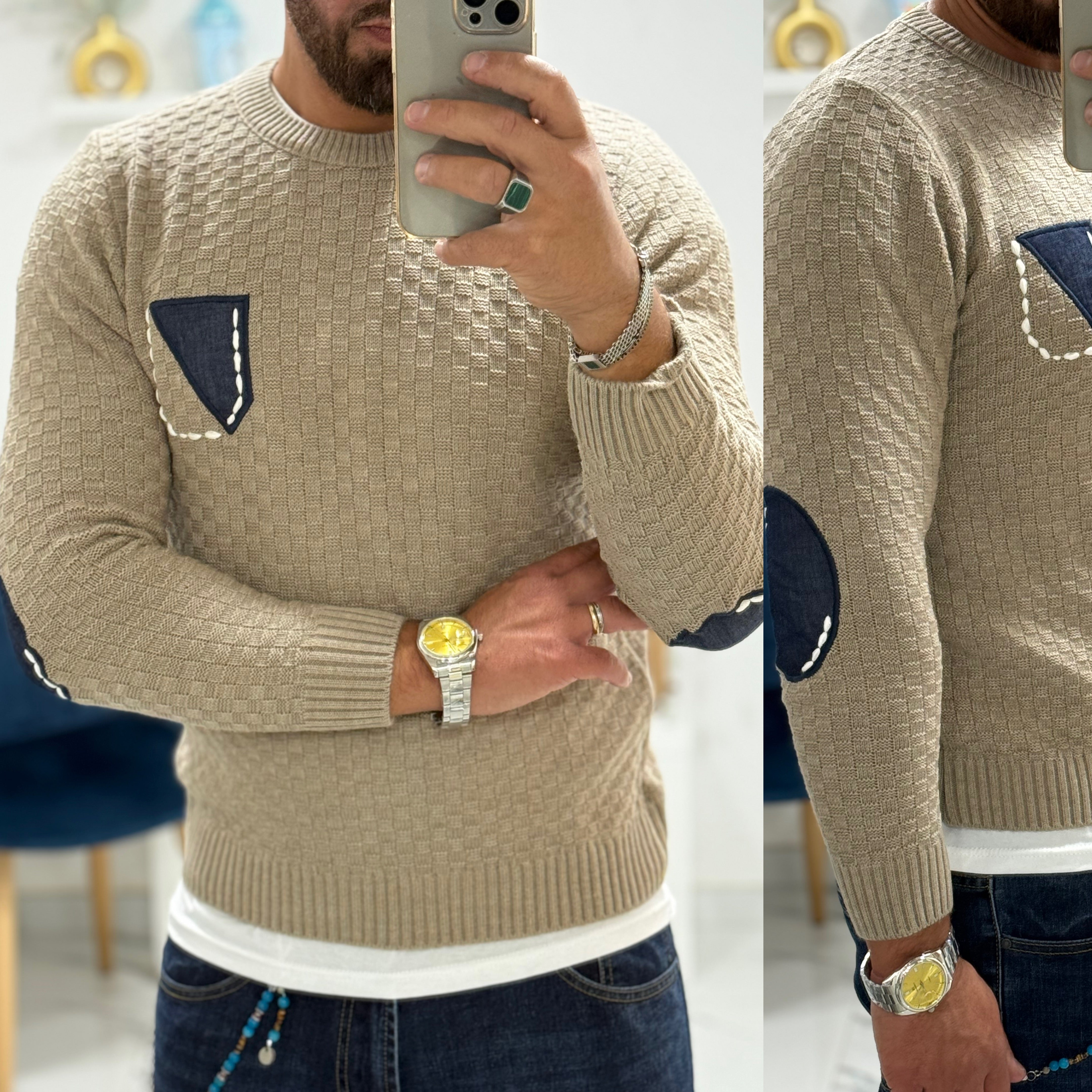 Maglioncino toppa e pochette uguale Italian