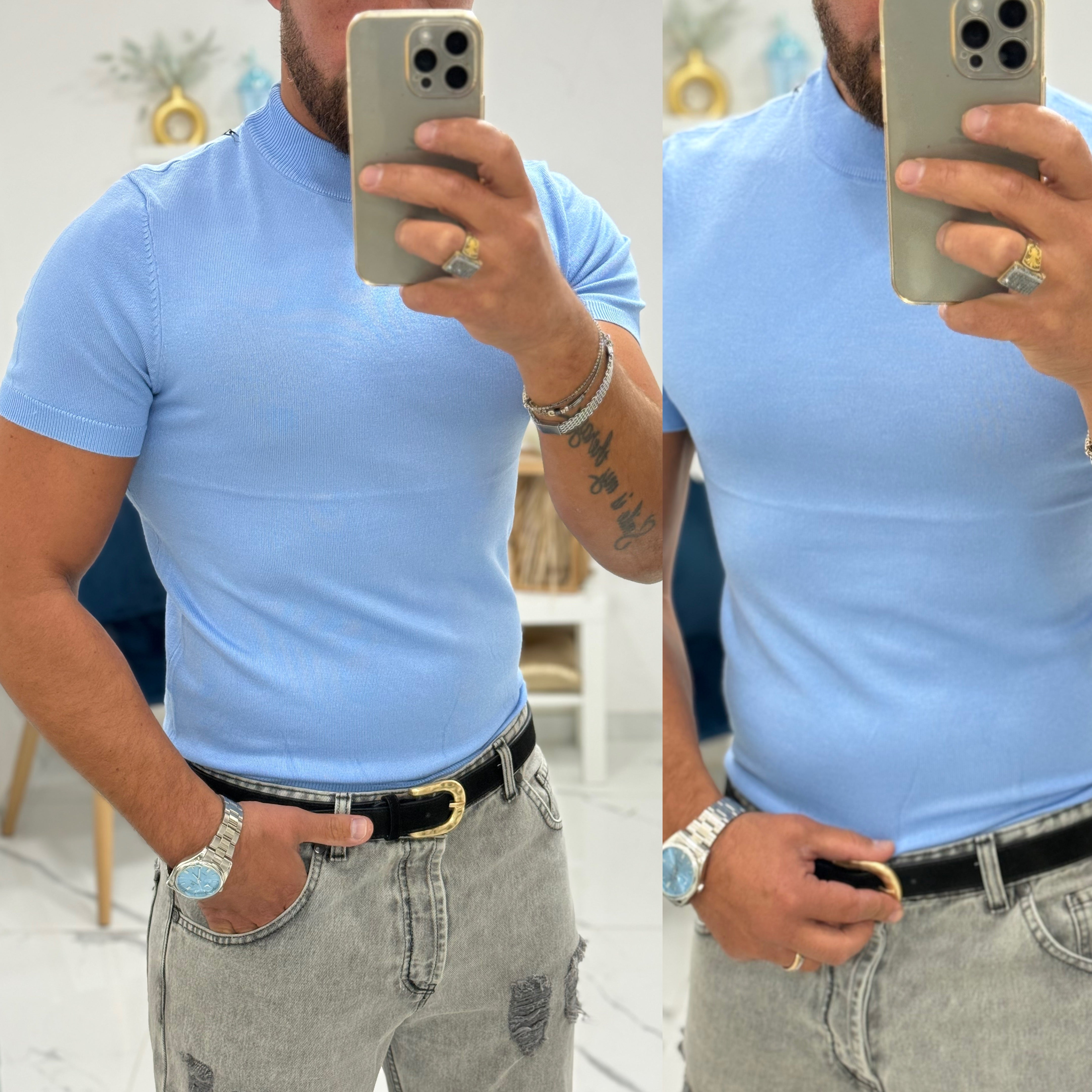 Maglioncino mezzo collo manica corta London