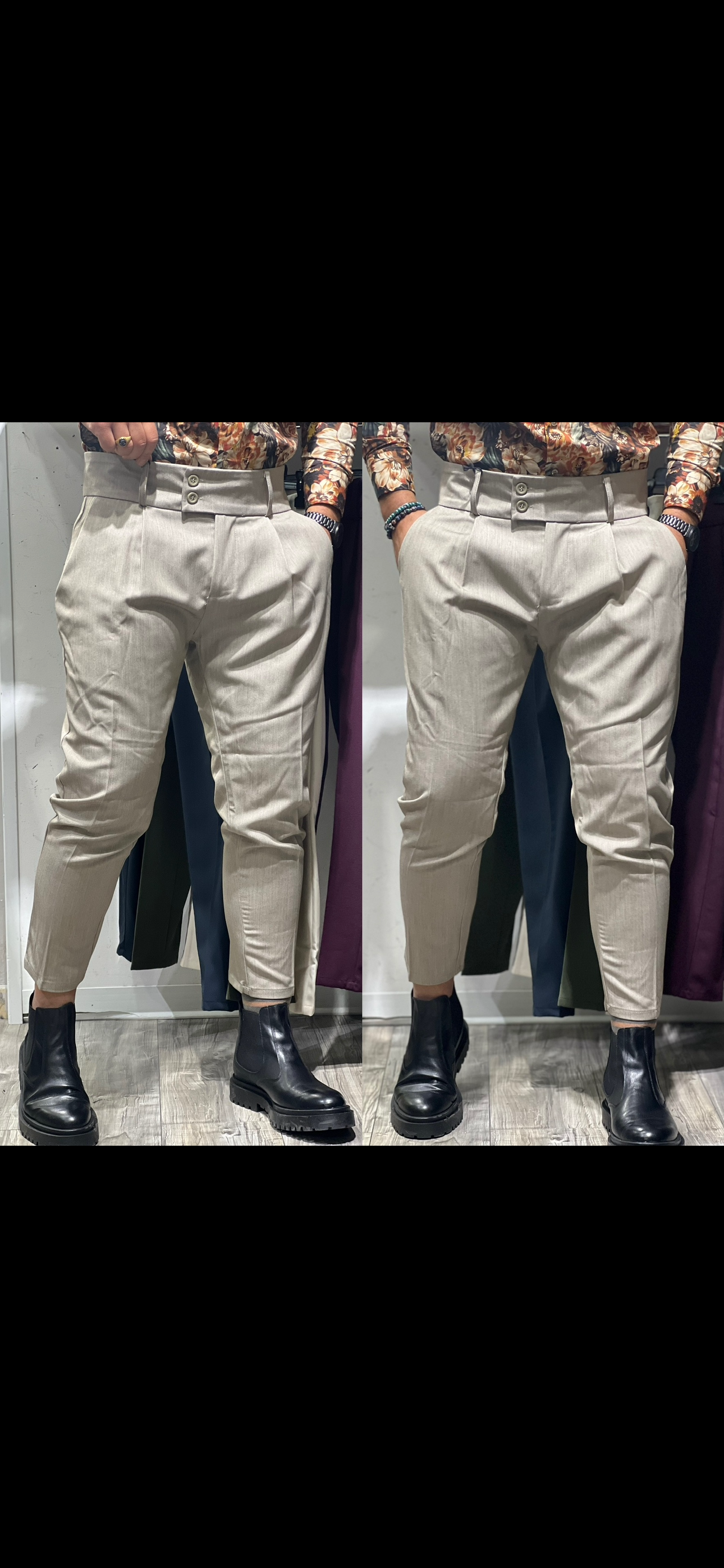 Pantalone sartoriale vita alta naples