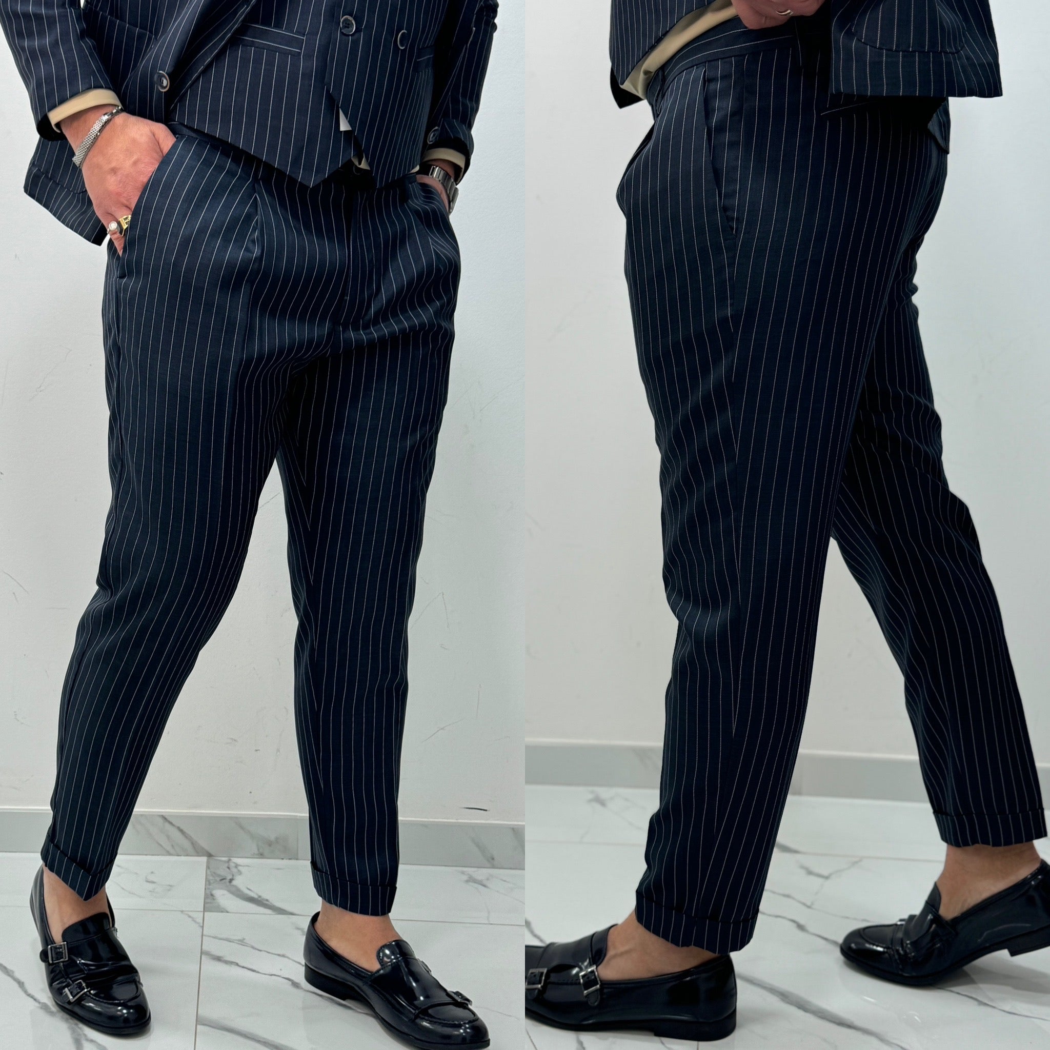 Pantalone gessato sartoriale Capri Overd