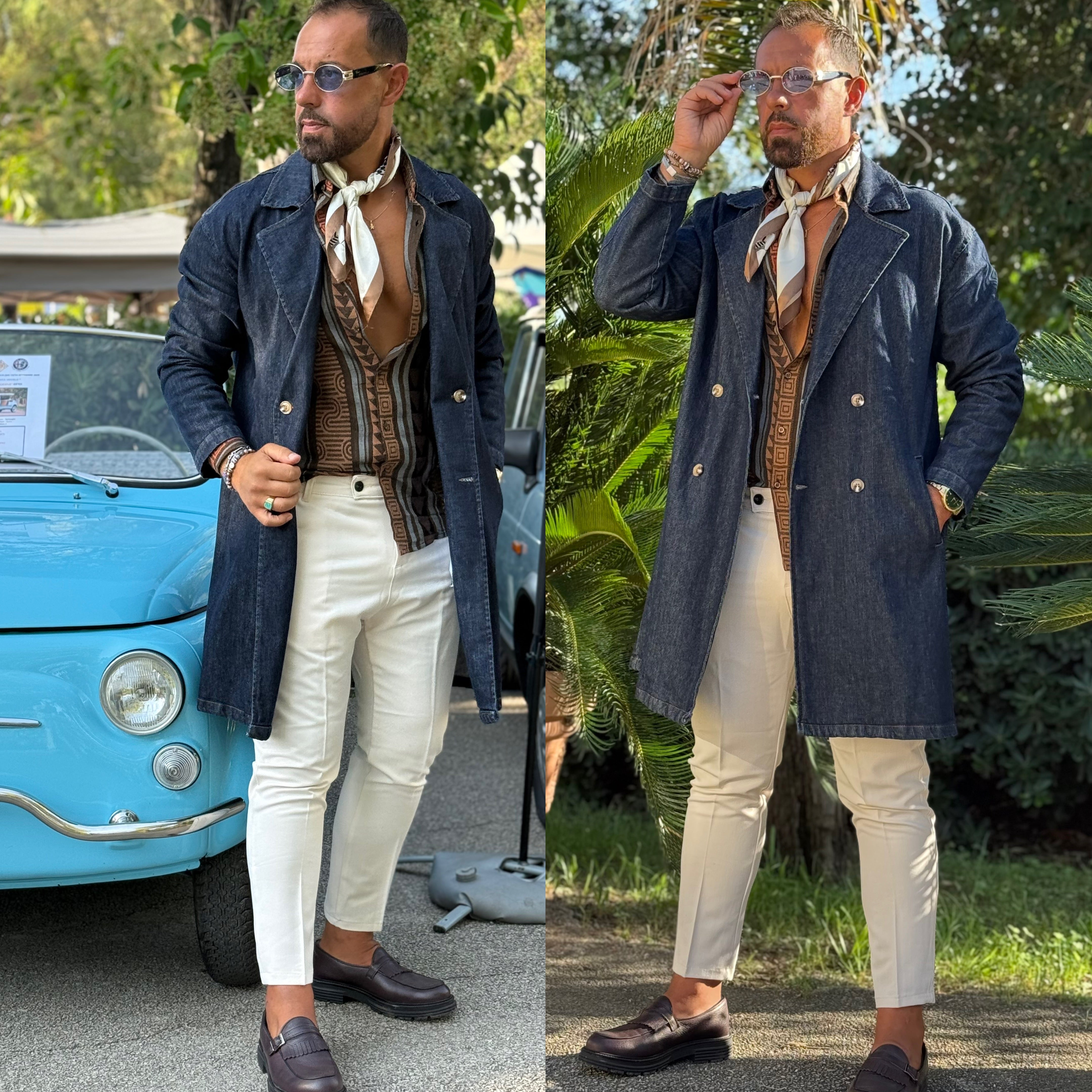 Trench di jeans Giubbino Denim London