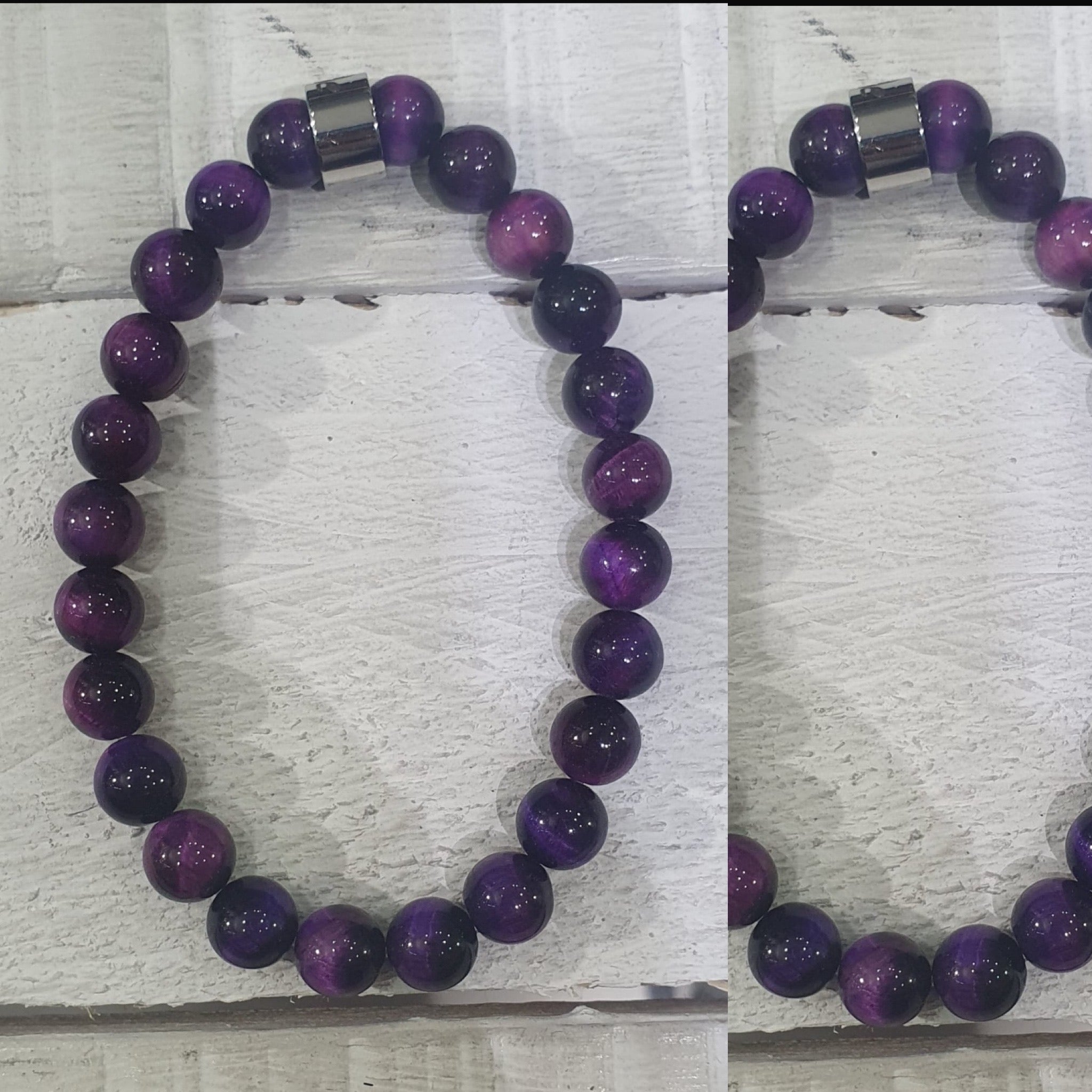 Bracciale perla pietra vera in acciaio Positano