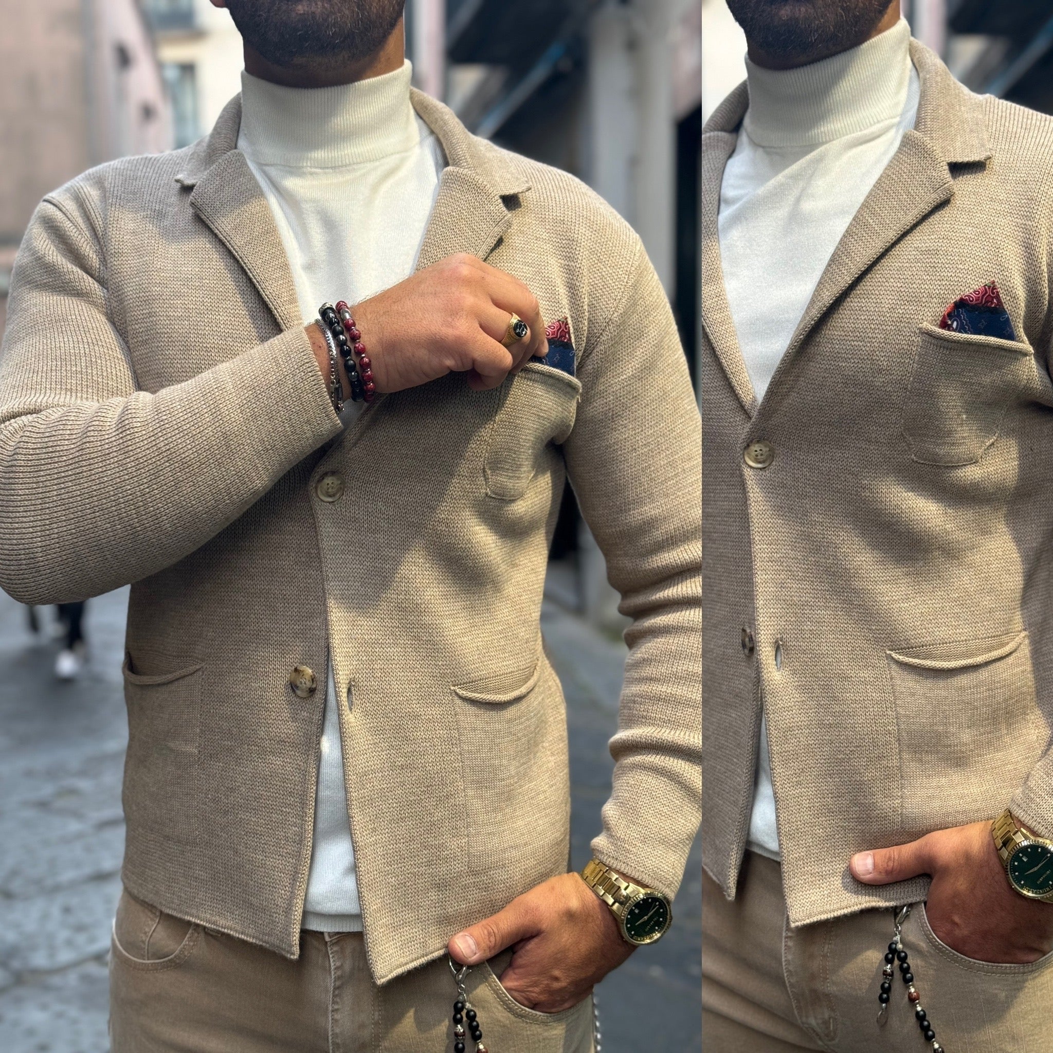 Giacca con Pochette cardigan Capri