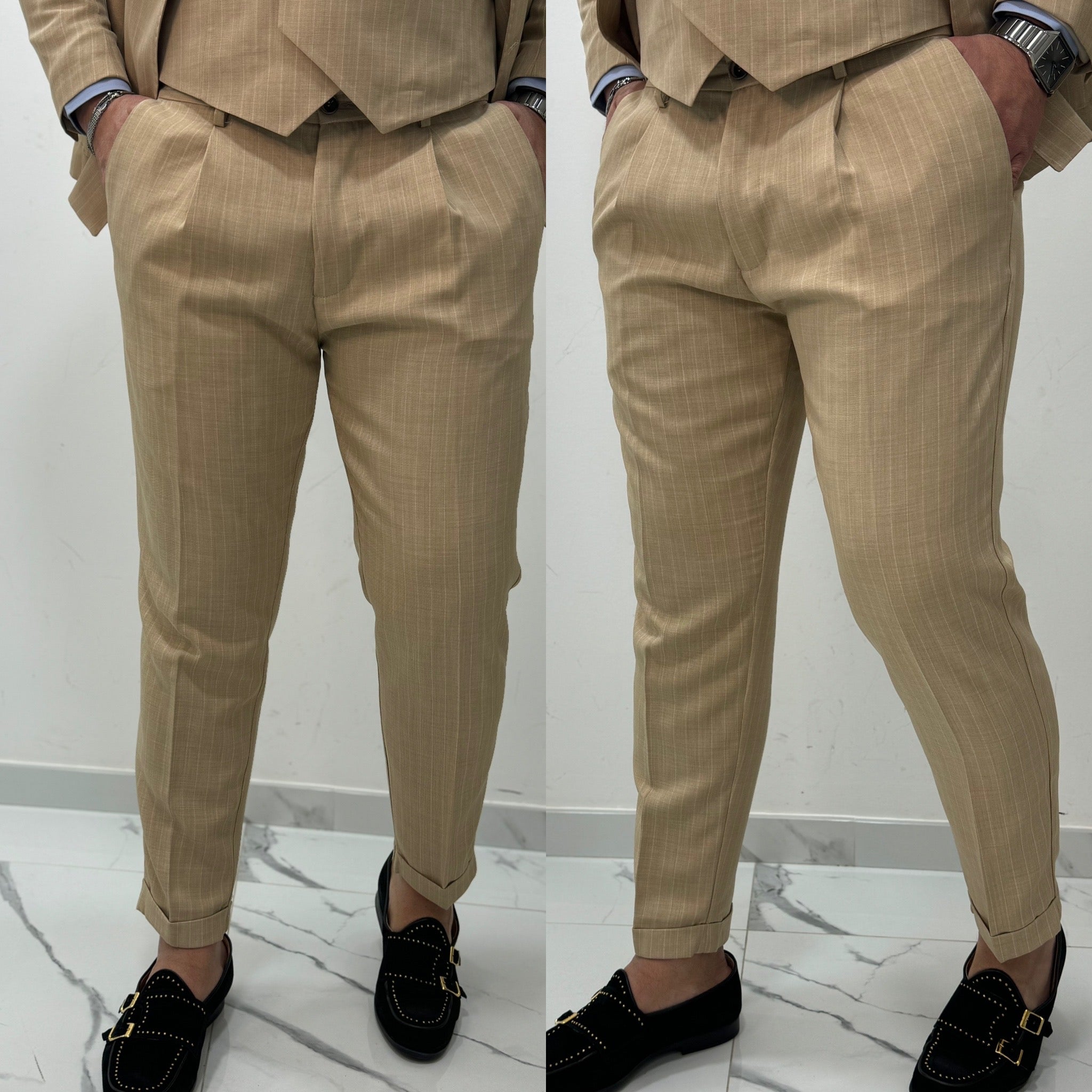 Pantalone gessato sartoriale Capri Overd