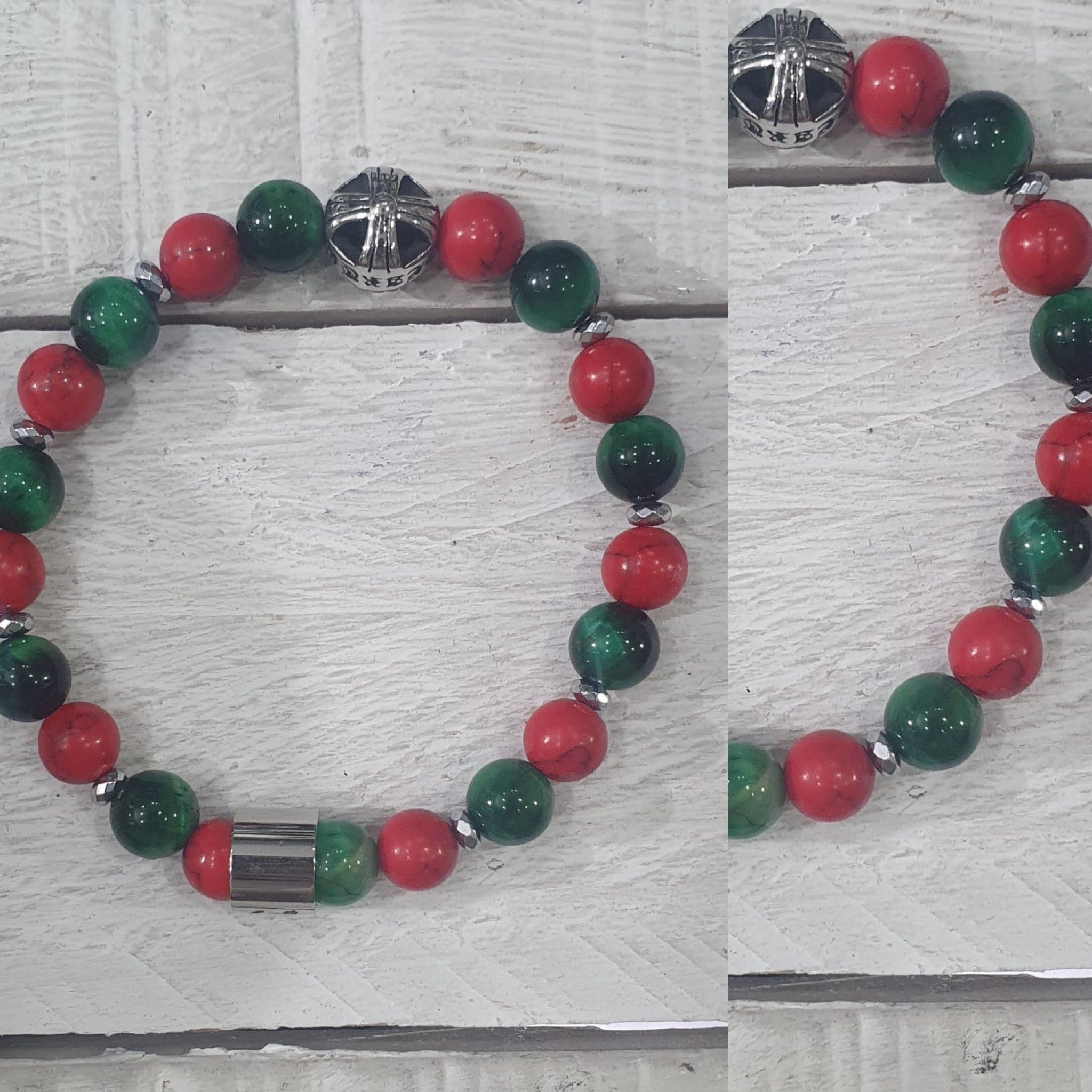 Bracciale perla pietra vera in acciaio Positano