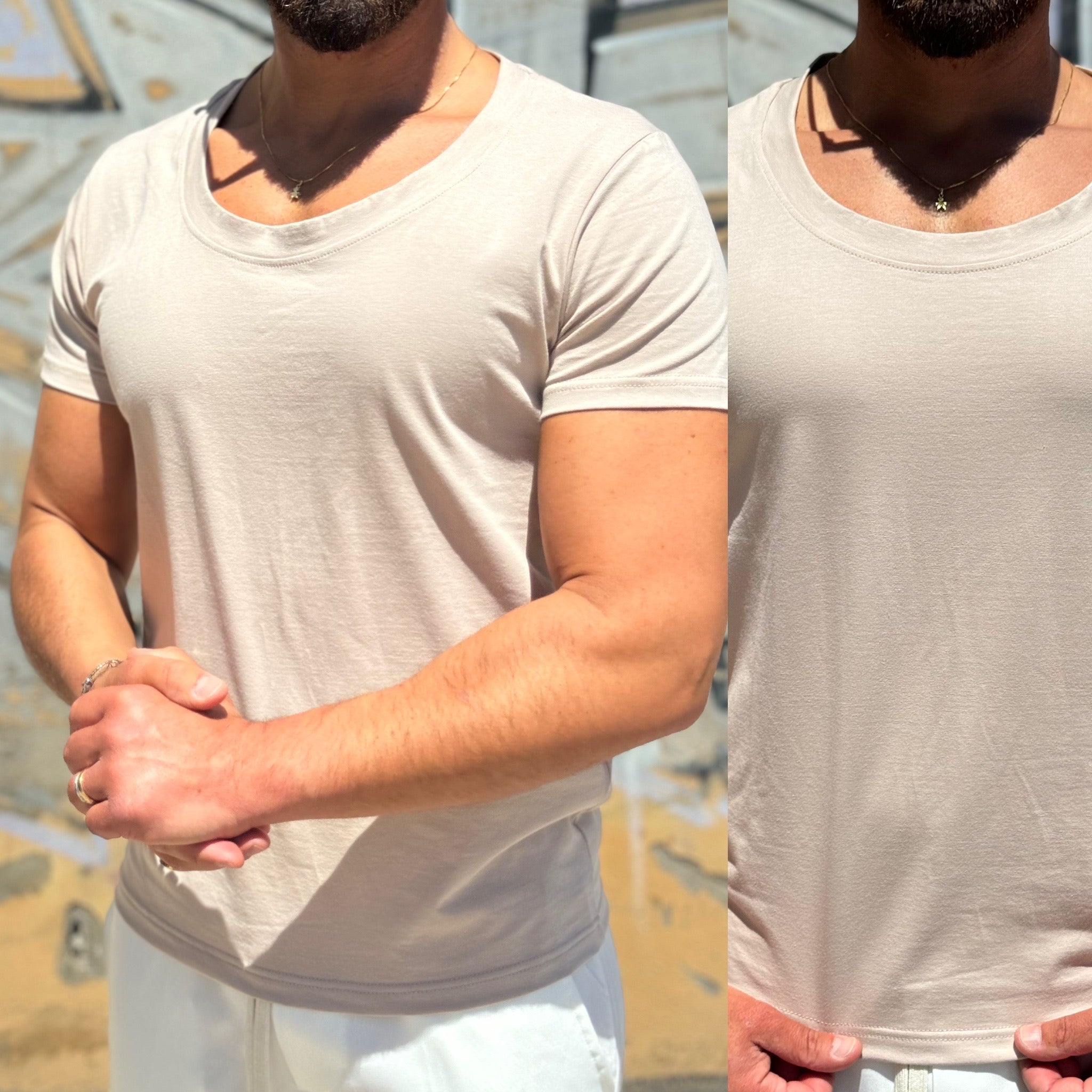 T-SHIRT scollata Collo a barca Slim Ddsmile