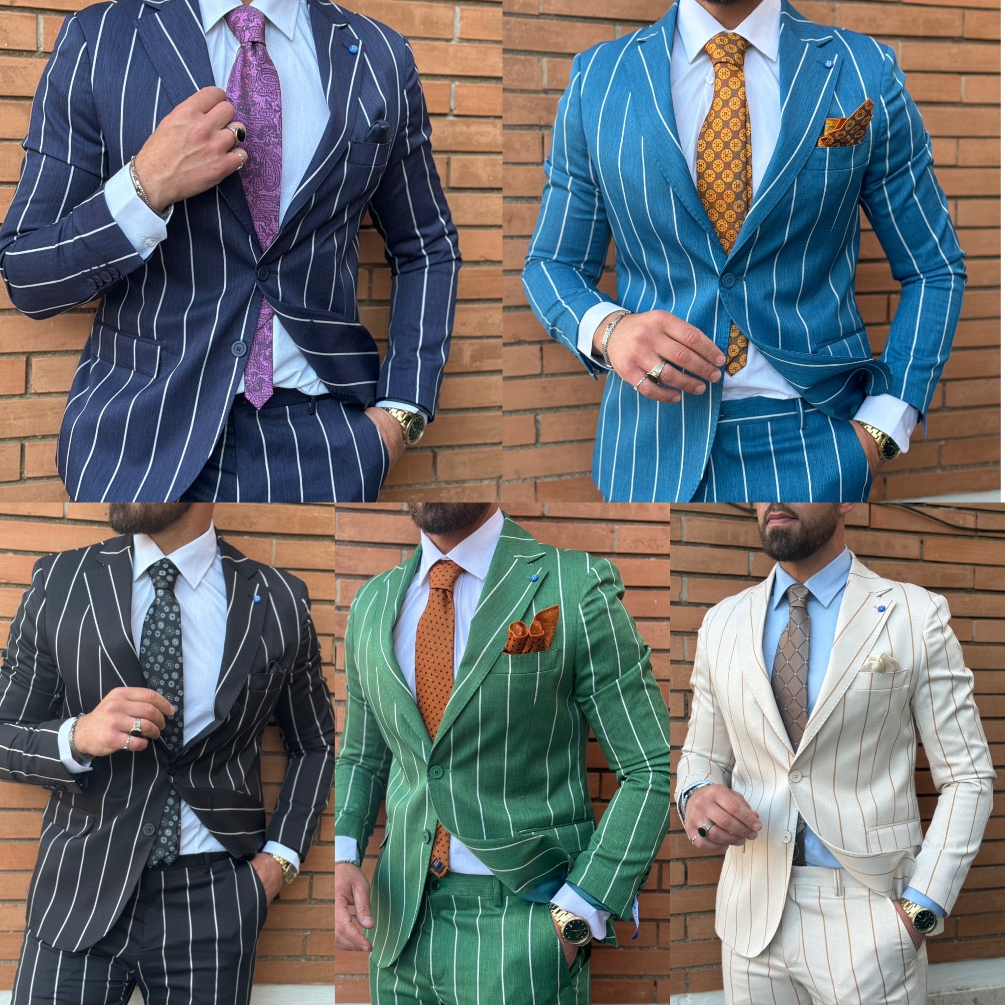 Abito gessato sartoriale Monopetto paris