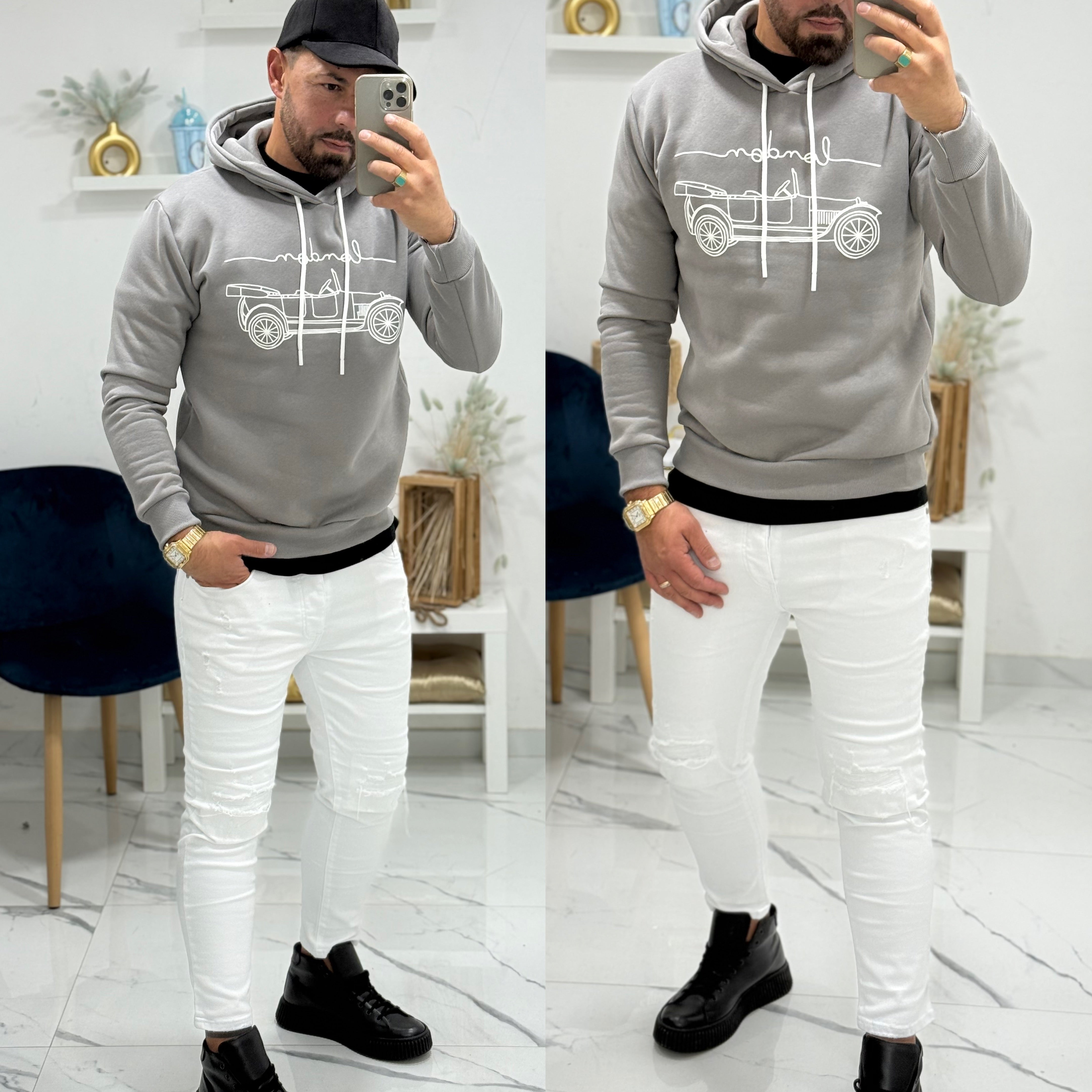 Felpa con cappuccio London