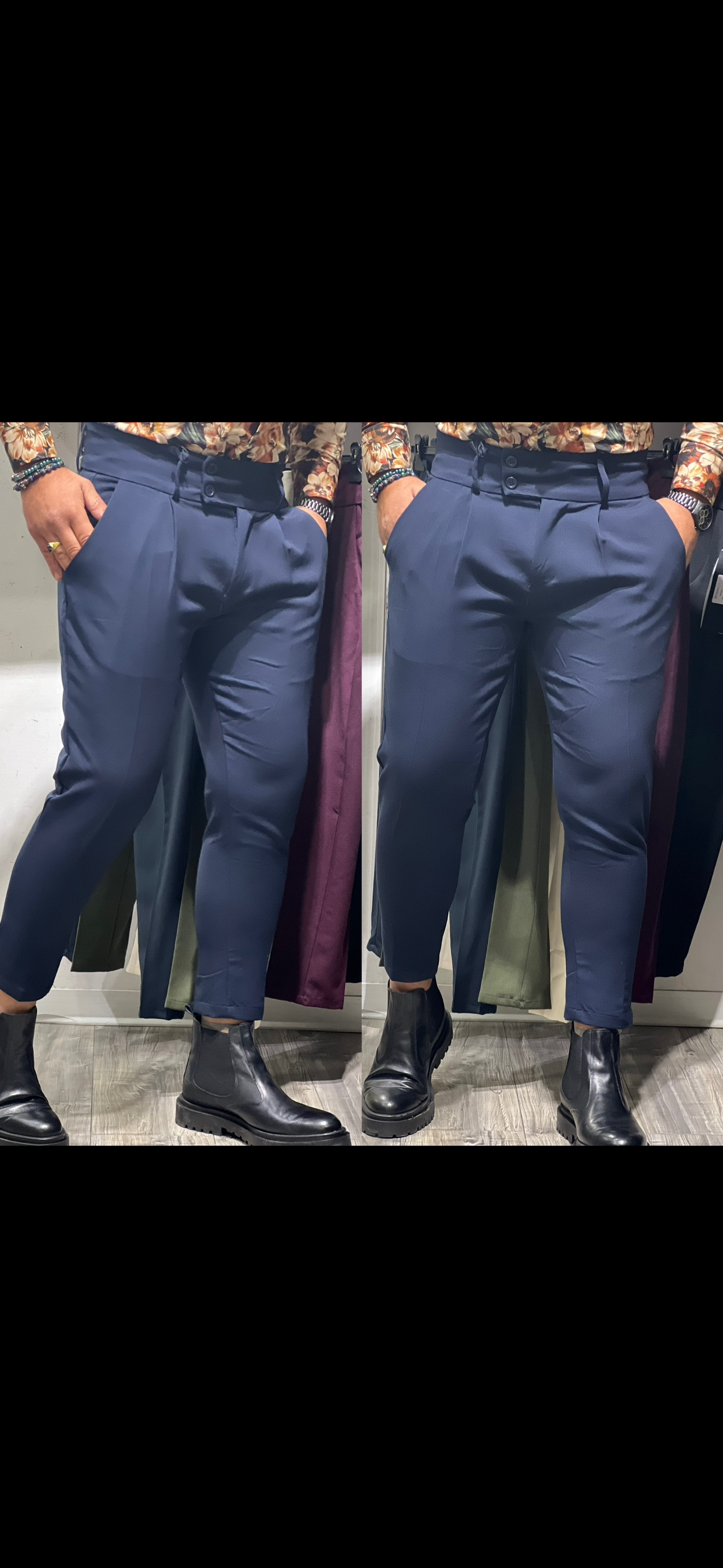 Pantalone sartoriale vita alta naples