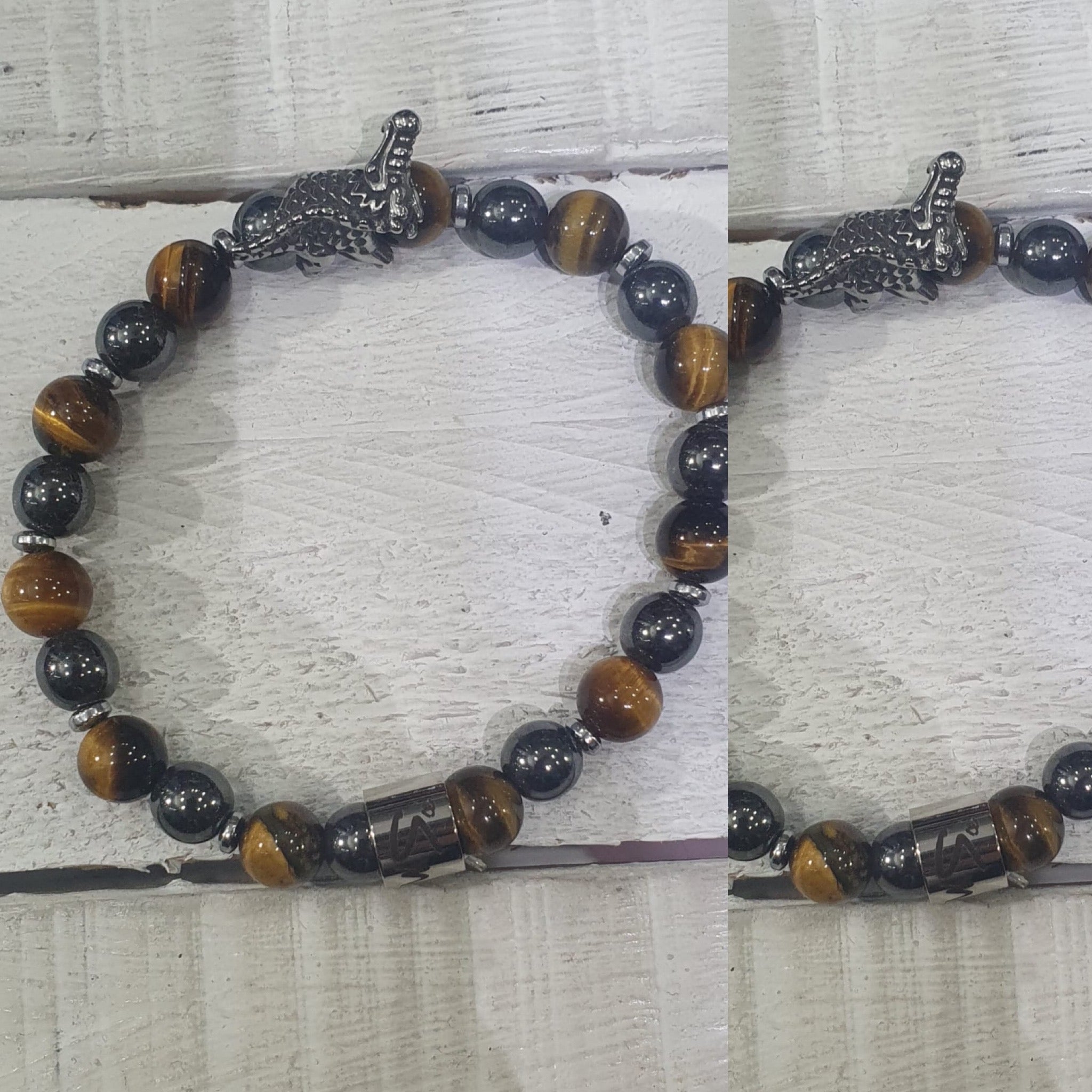 Bracciale perla pietra vera in acciaio Positano