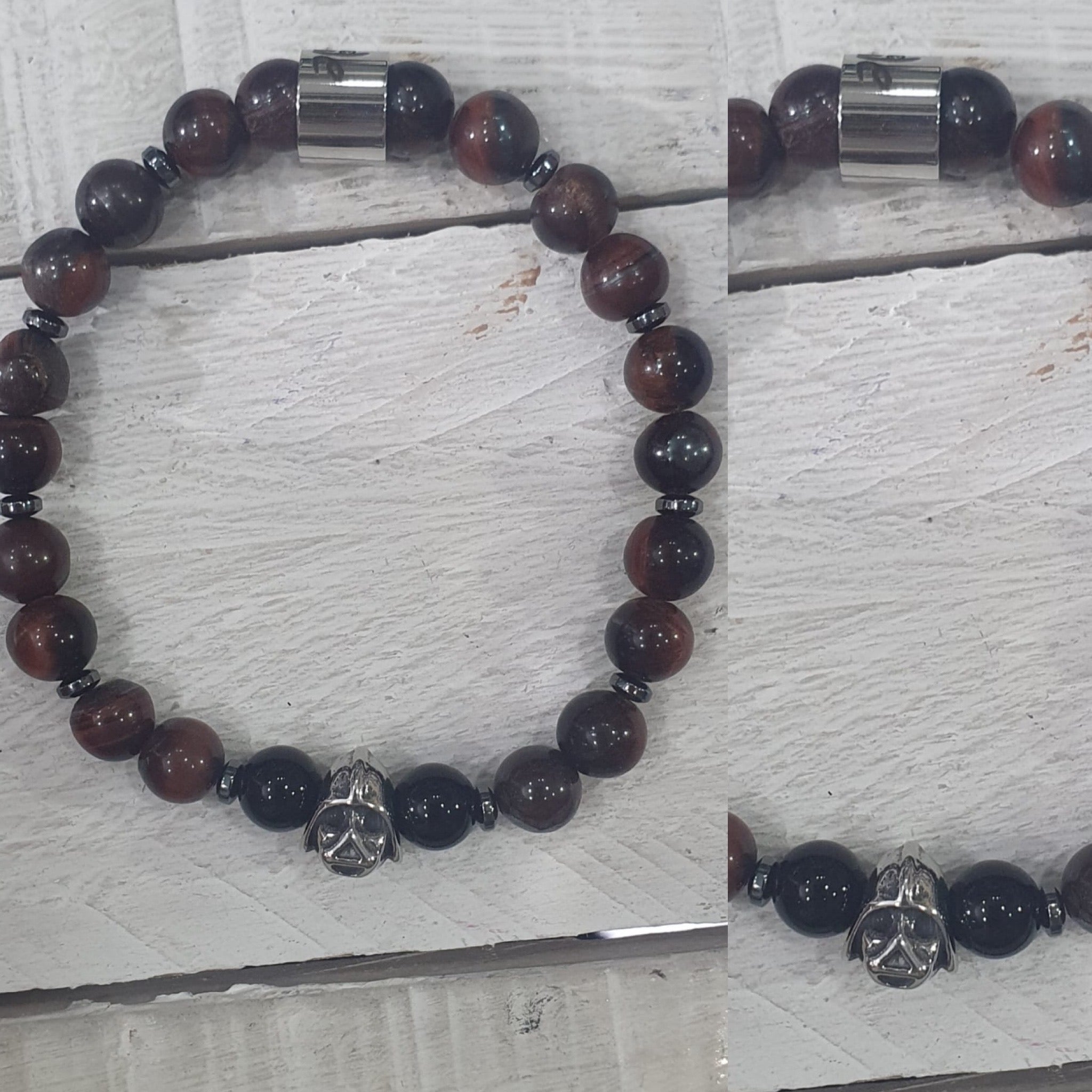 Bracciale perla pietra vera in acciaio Positano