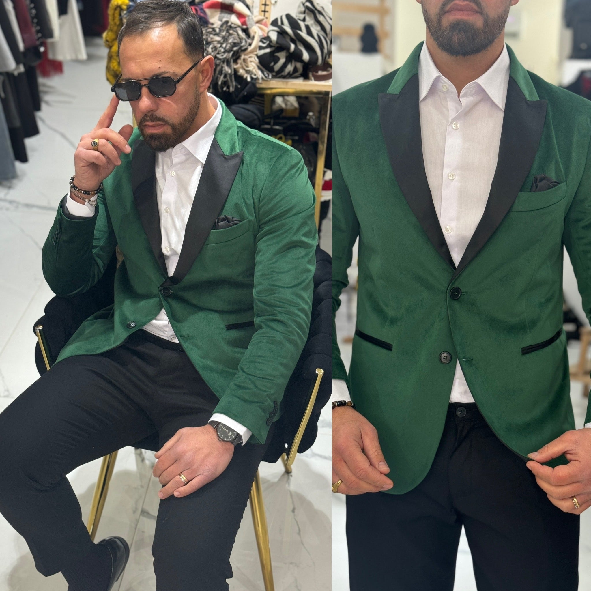 Giacca smoking in vellutino FIESTA