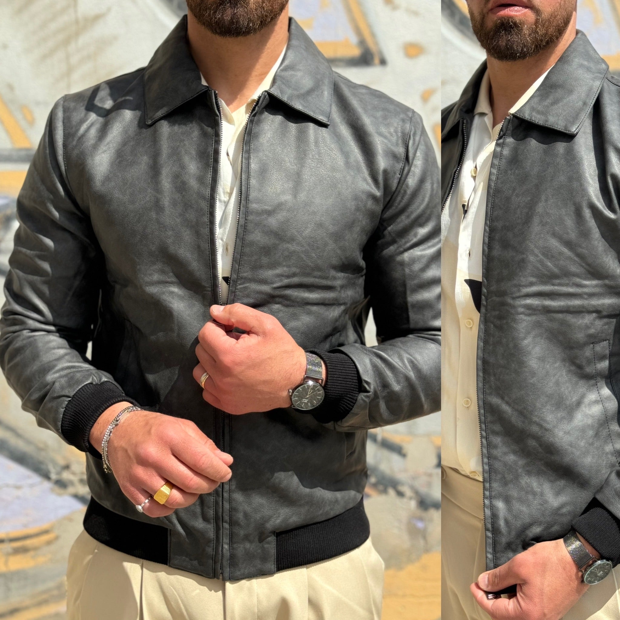 Giubbino in ecopelle bomberino modello Zara