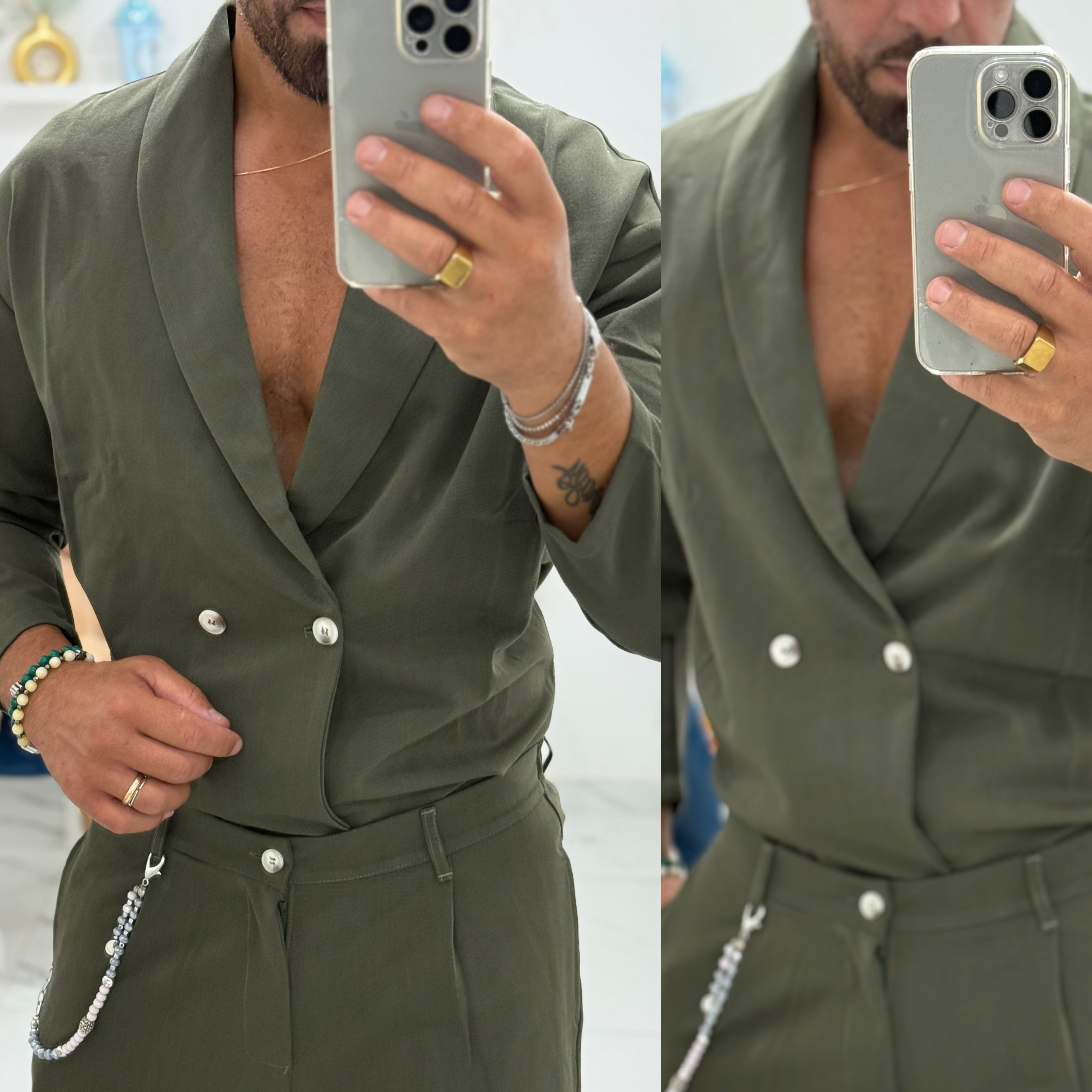 Combo verde giacca pantalone Florida