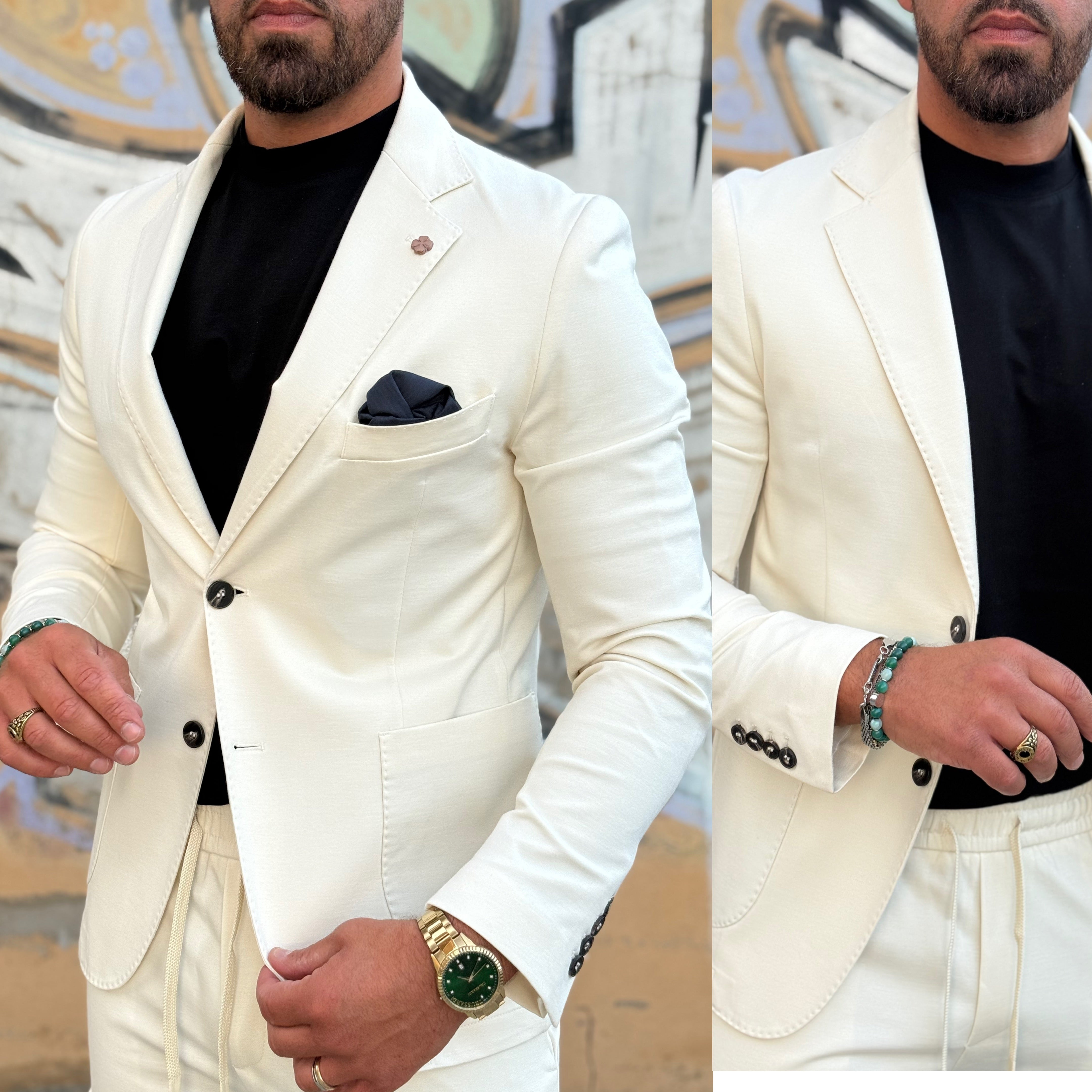 Abito sartoriale overd giacca monopetto pantalone cargo