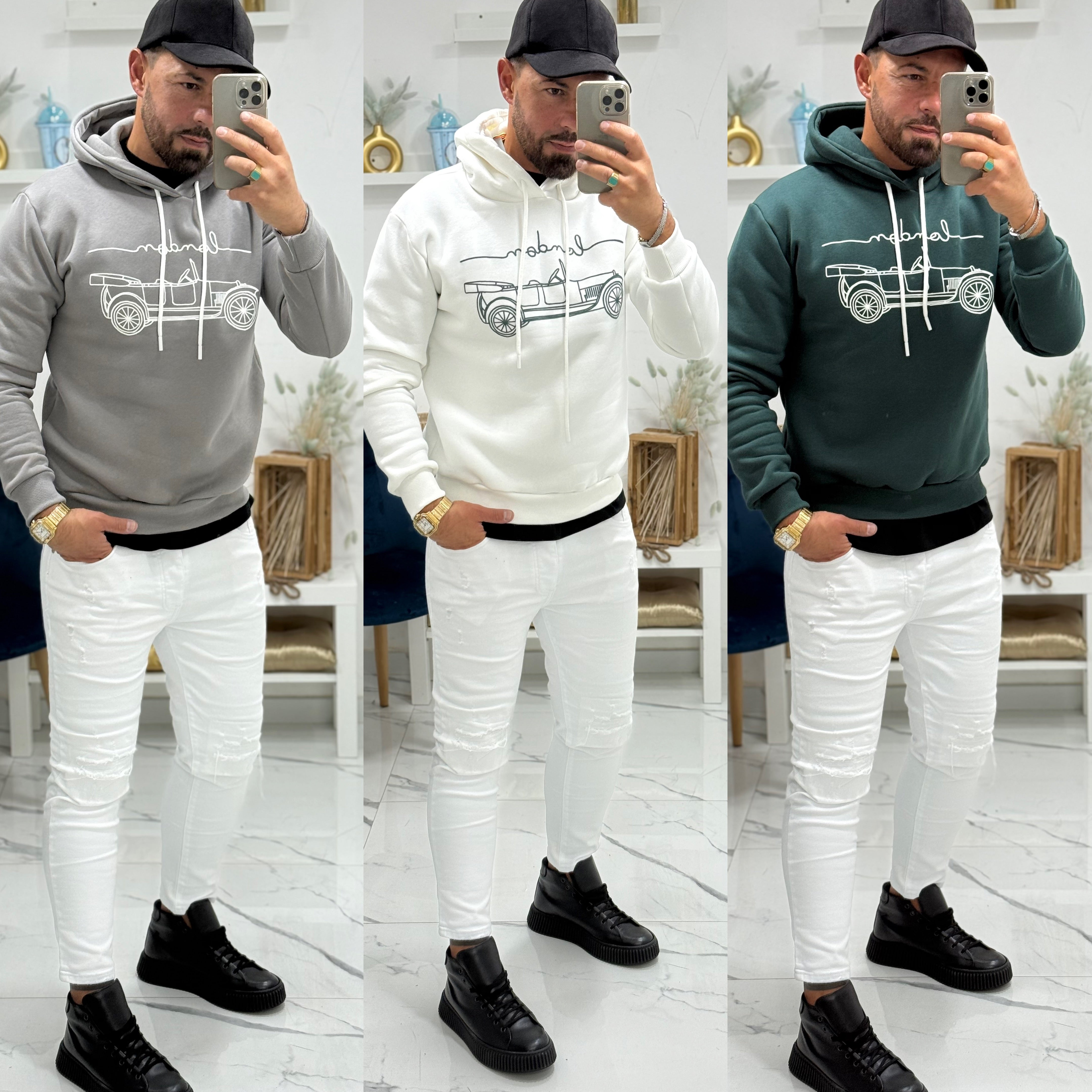 Felpa con cappuccio London