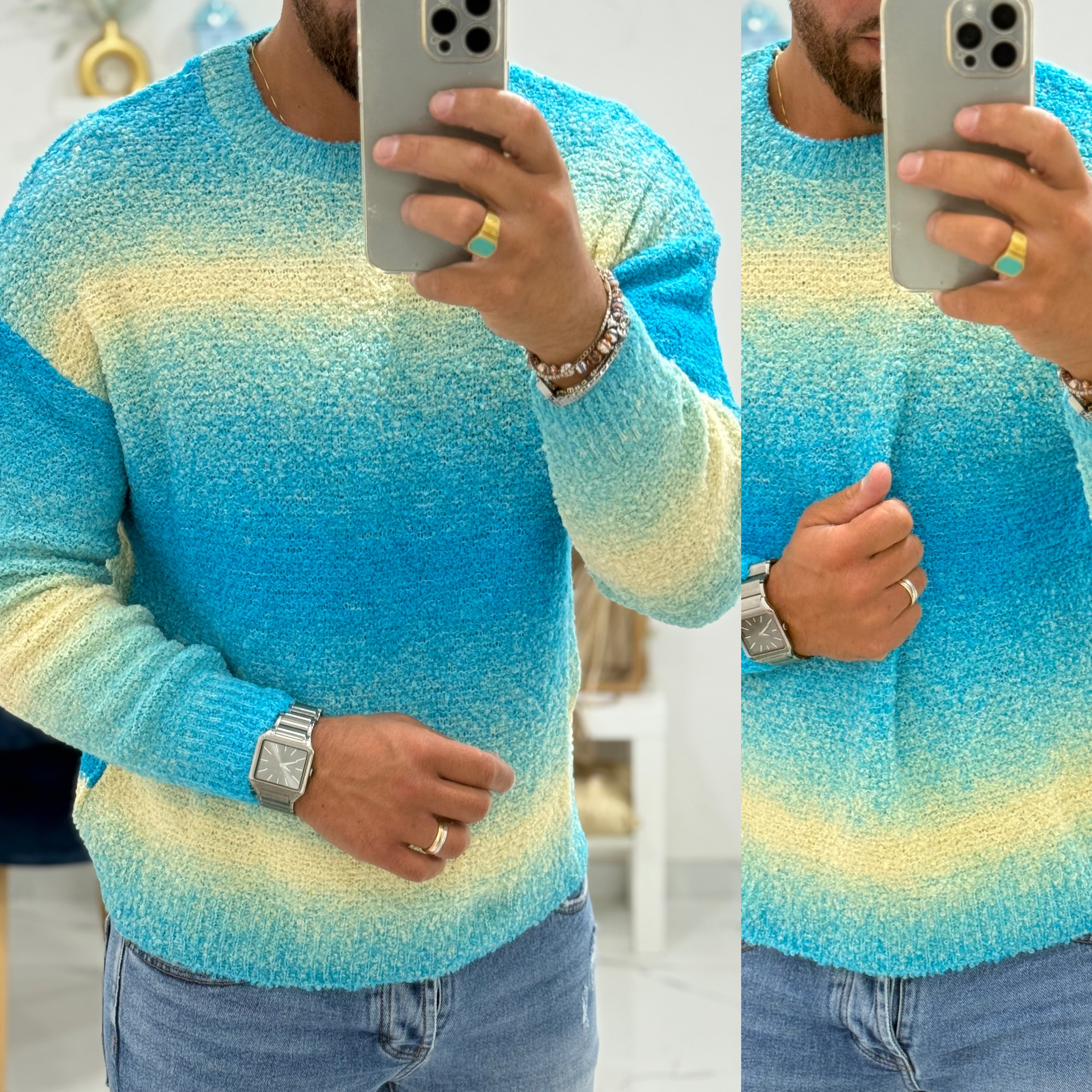 Maglione limited sfumato slim boucle’