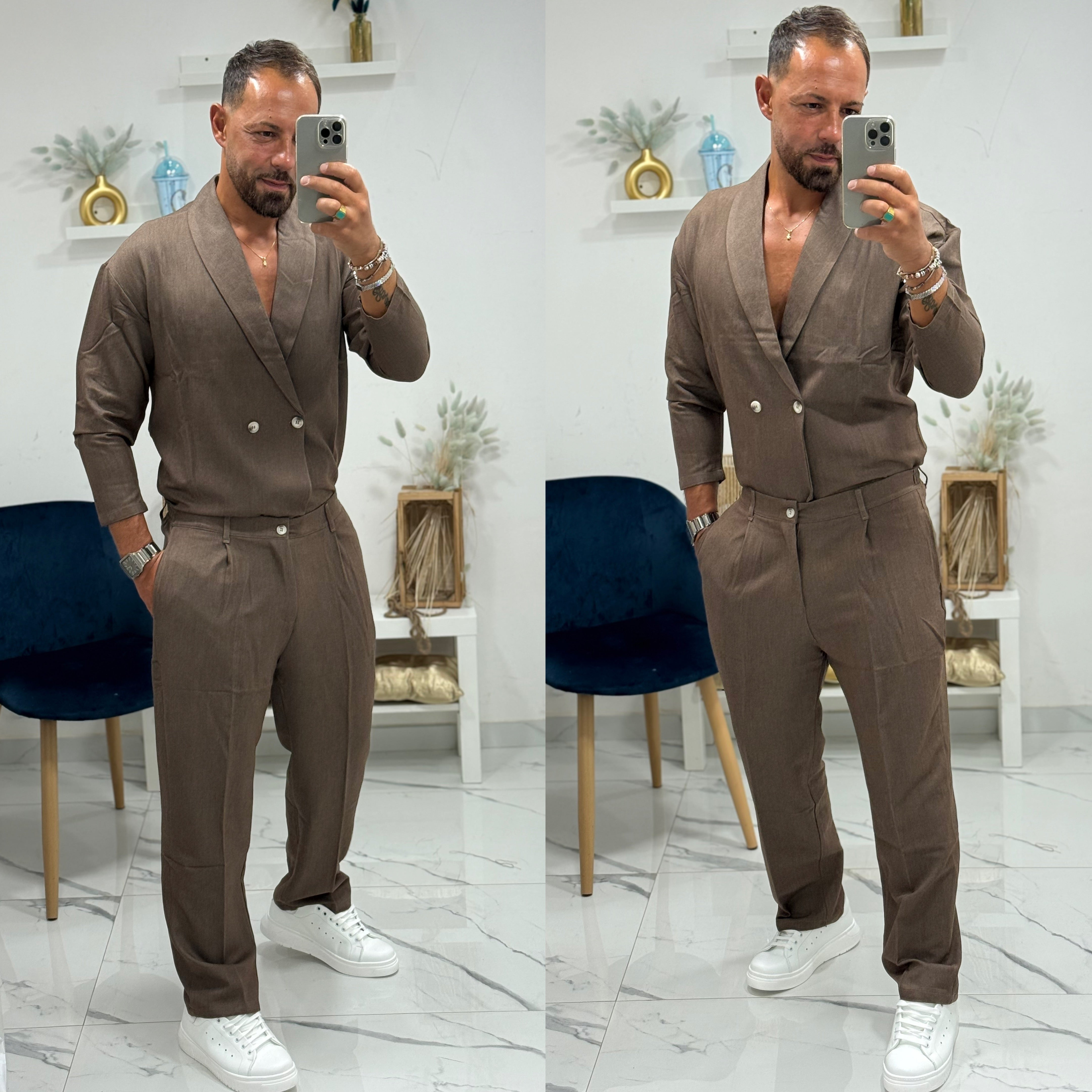 Combo verde giacca pantalone Florida