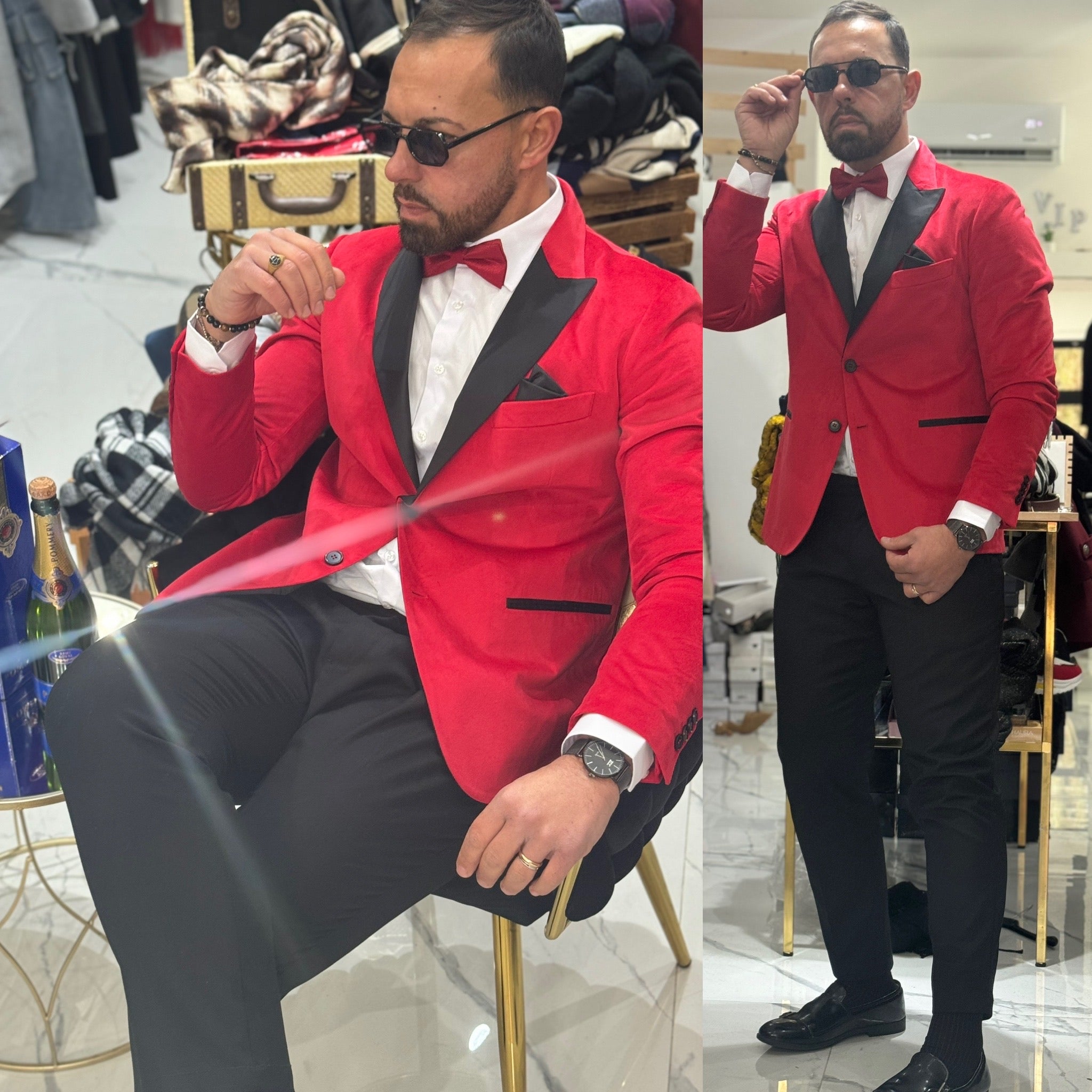 Giacca smoking in vellutino FIESTA