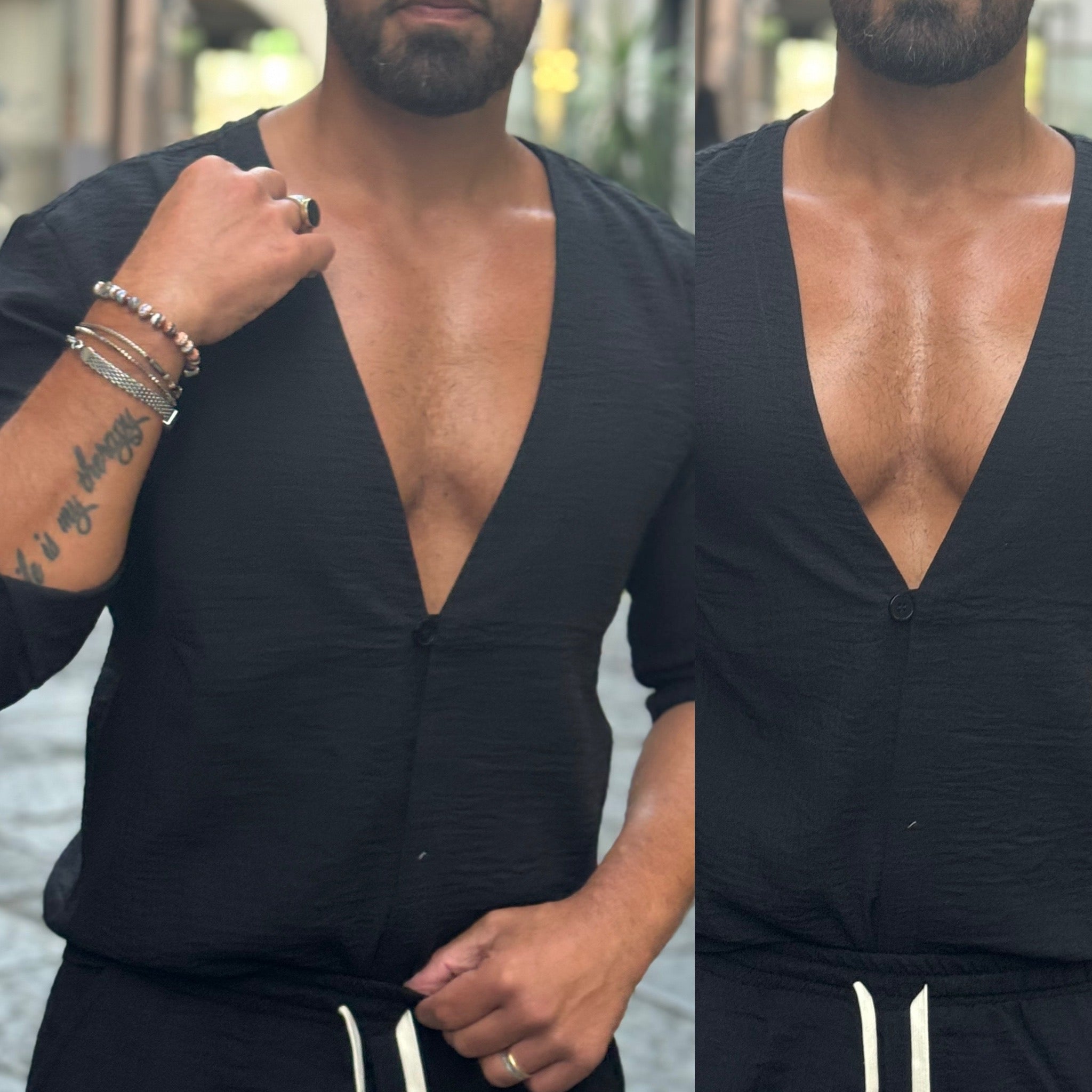 Coordinato coreano Santorini fondo largo