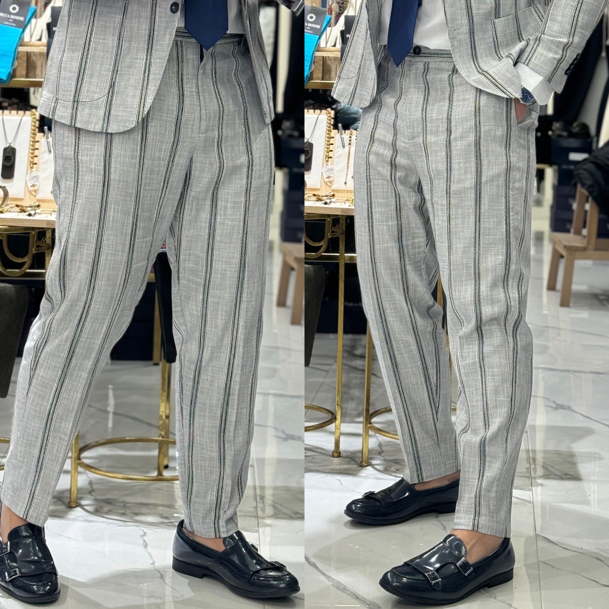 Abito Monopetto sartoriale gessato Martins