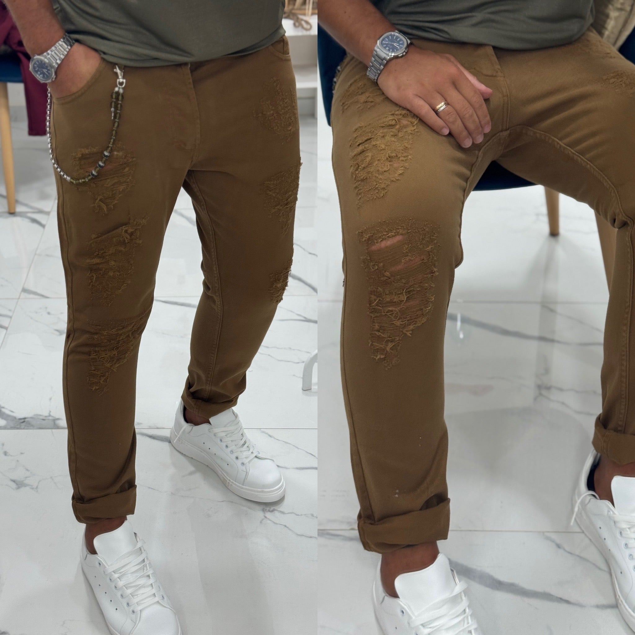 Jeans strappato Slim Island