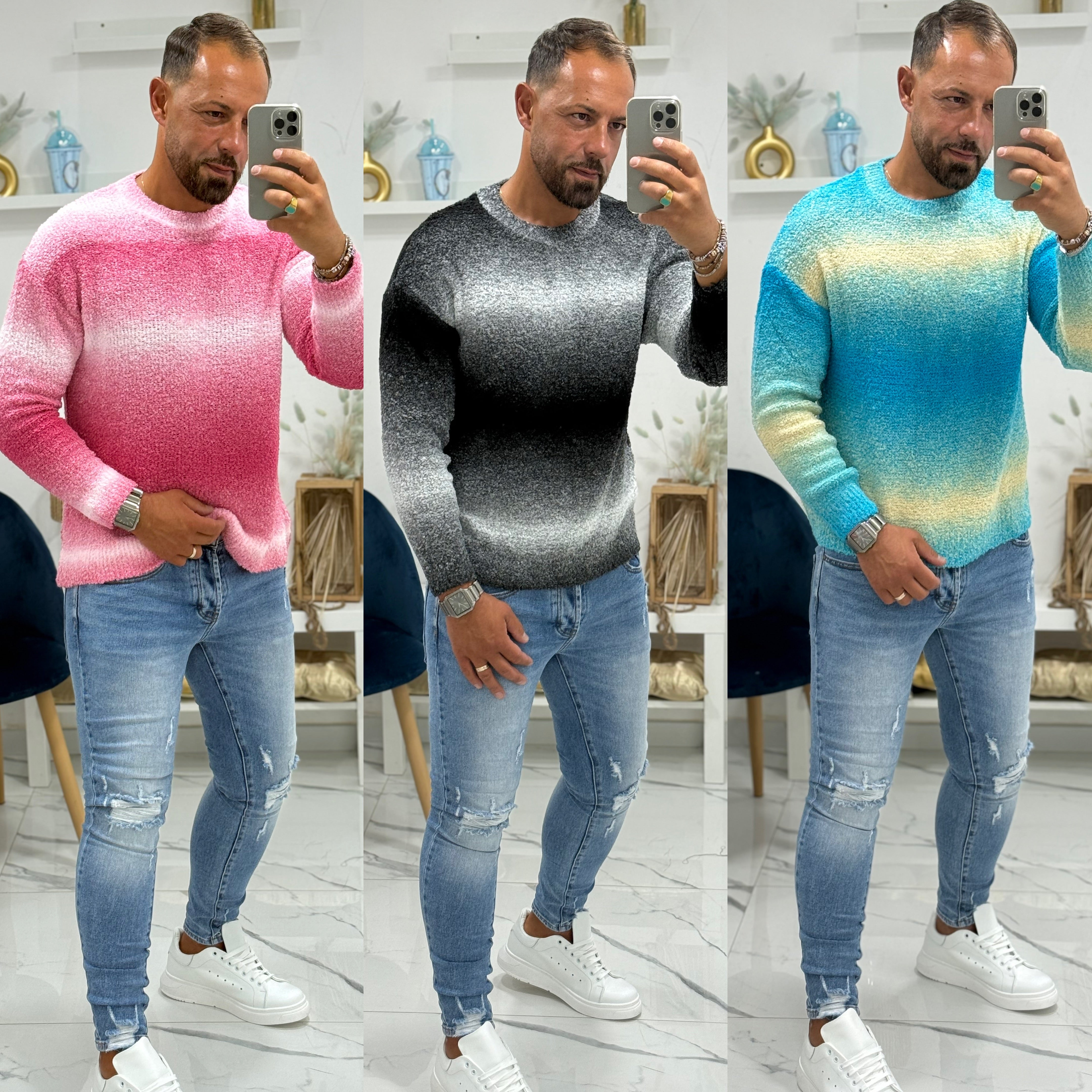 Maglione limited sfumato slim boucle’