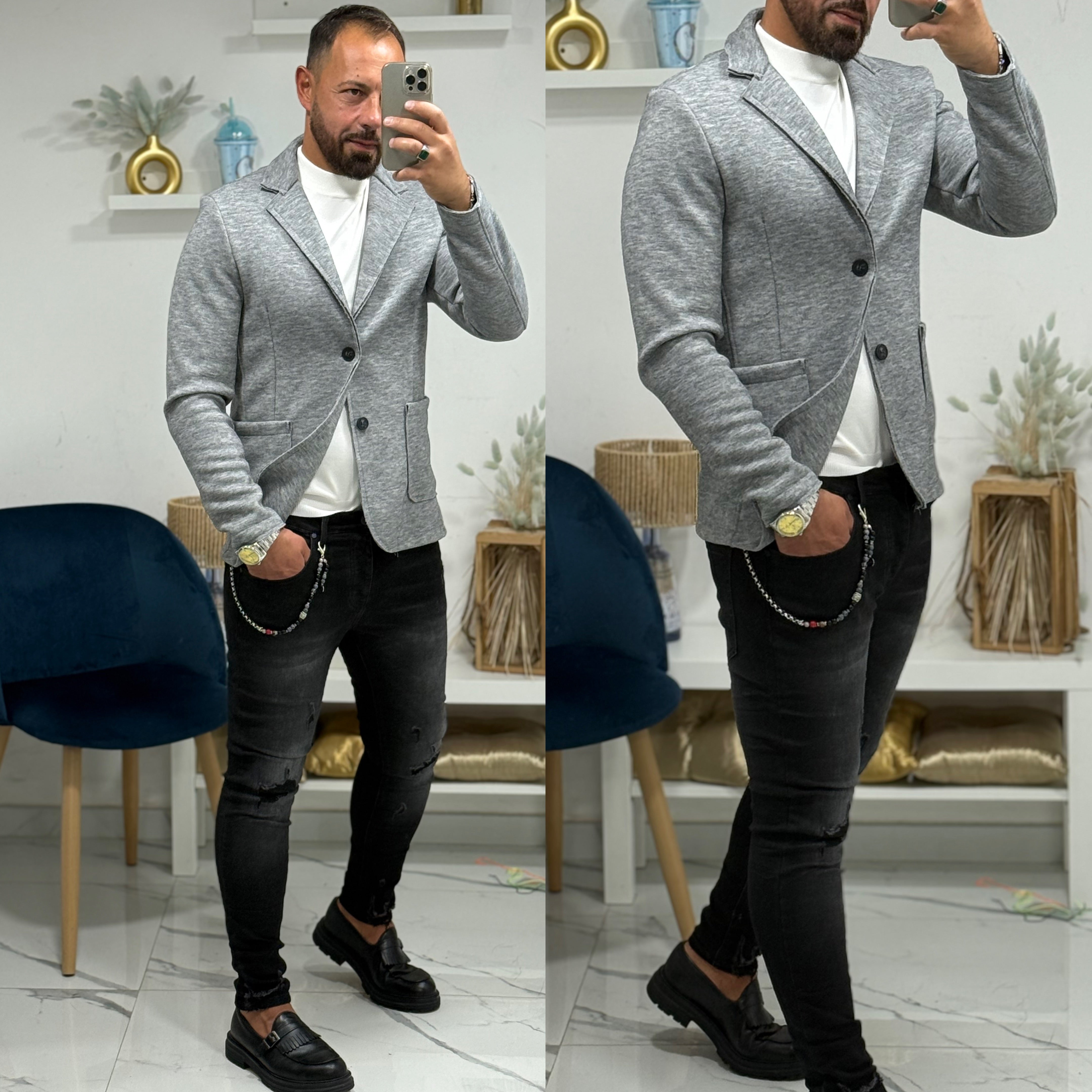 Giacca monopetto cardigan Milan