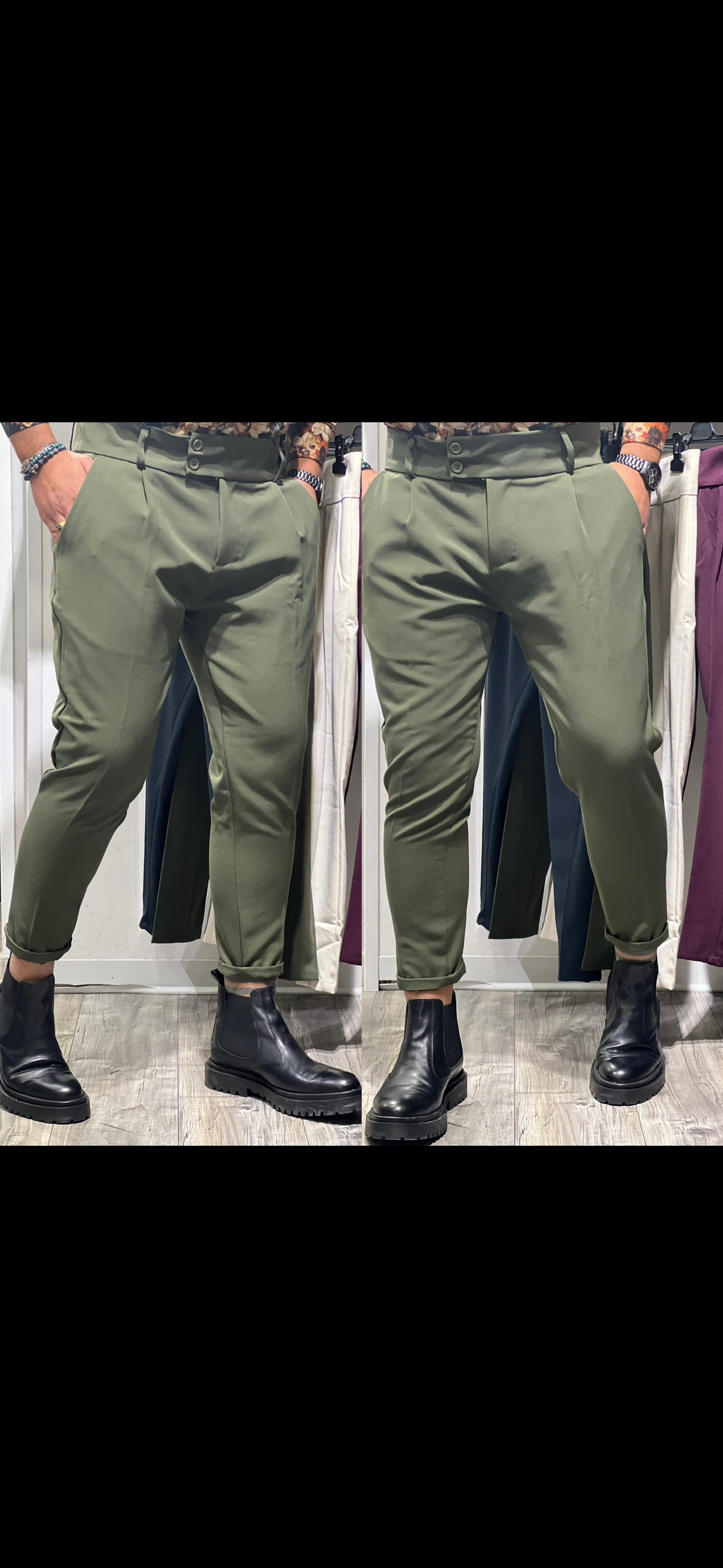Pantalone sartoriale vita alta naples