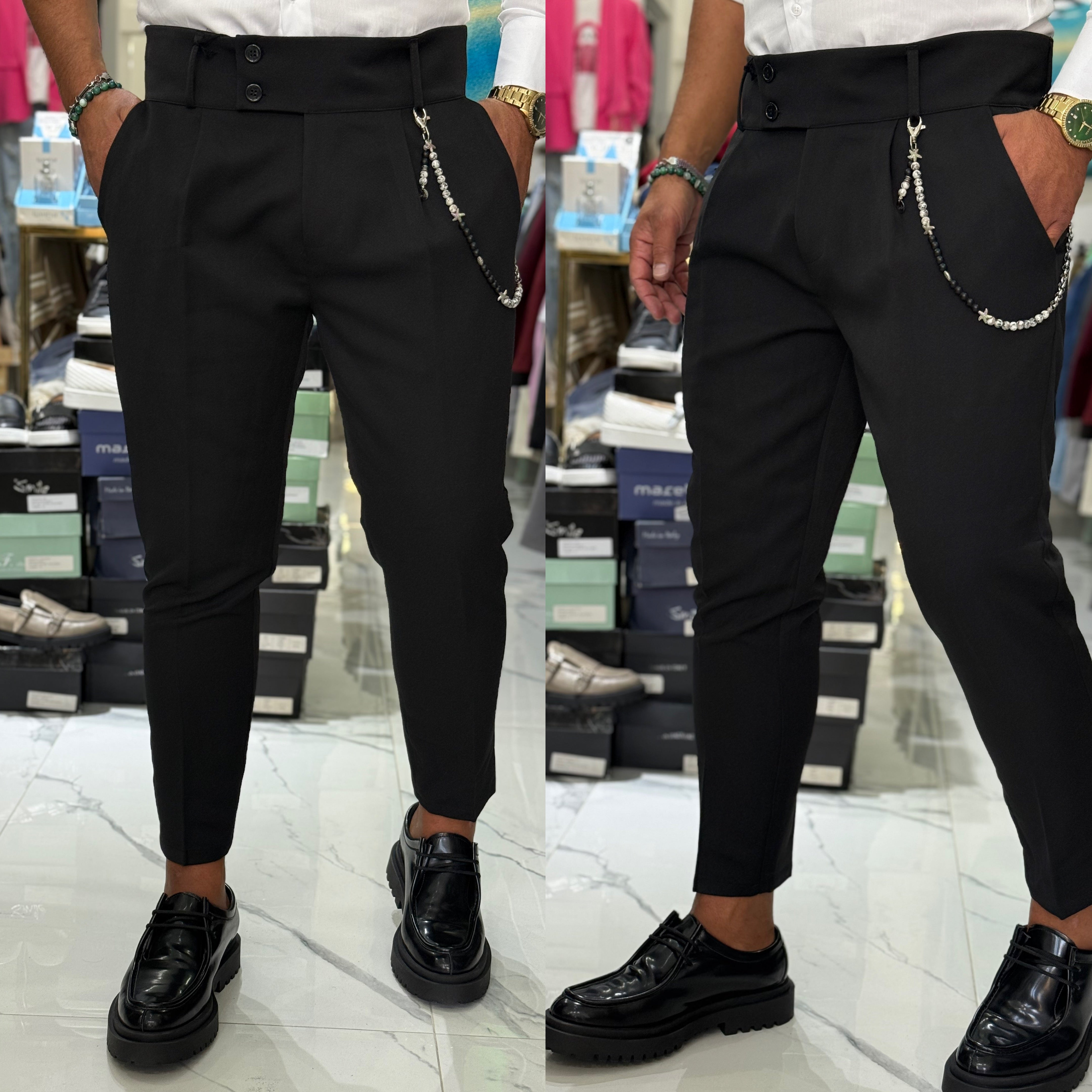 Pantalone vita alta sartoriale Gurkha