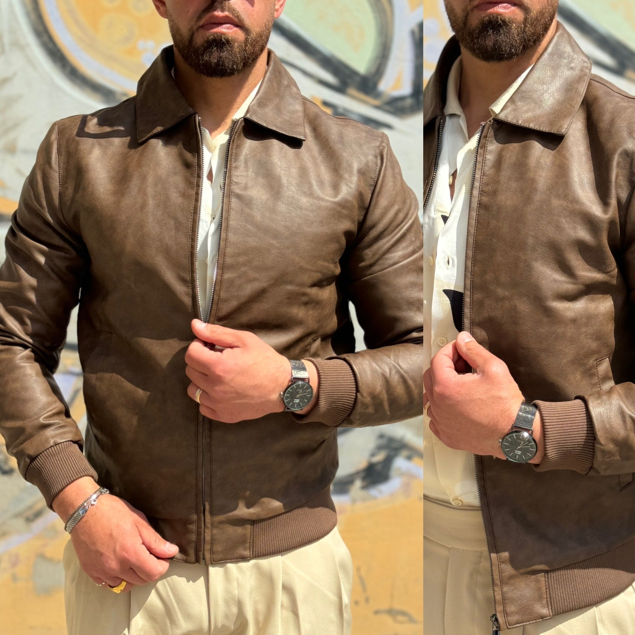 Giubbino in ecopelle bomberino modello Zara