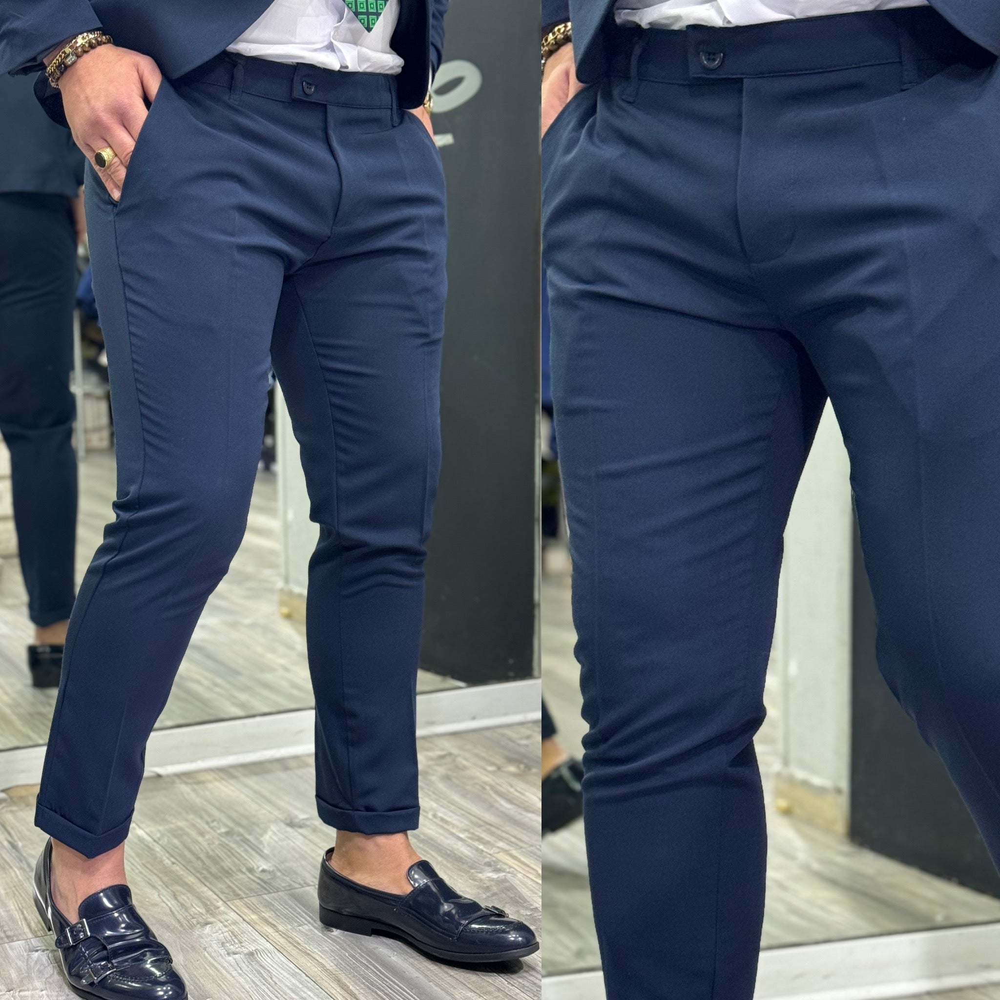 Abito Monopetto blu giacca e pantalone Italy