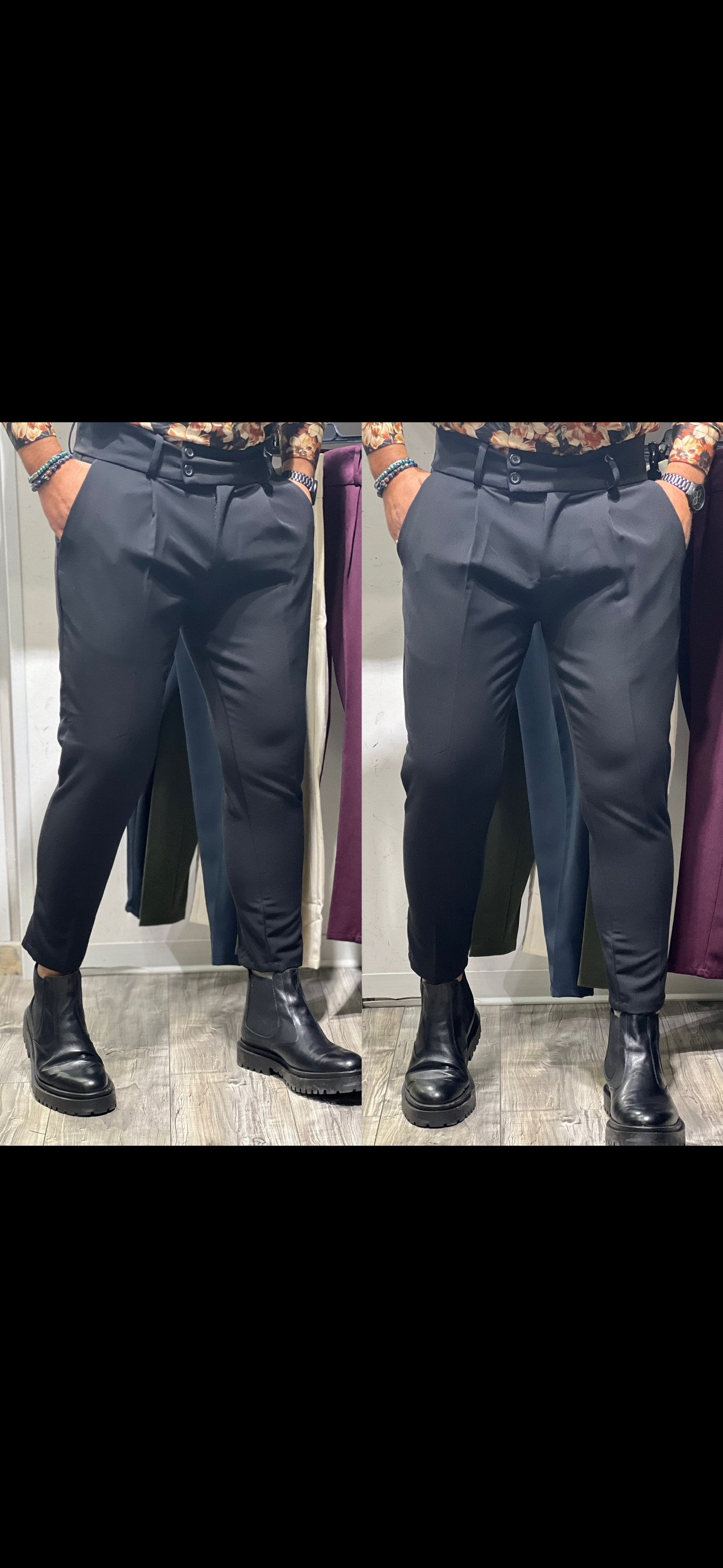 Pantalone sartoriale vita alta naples