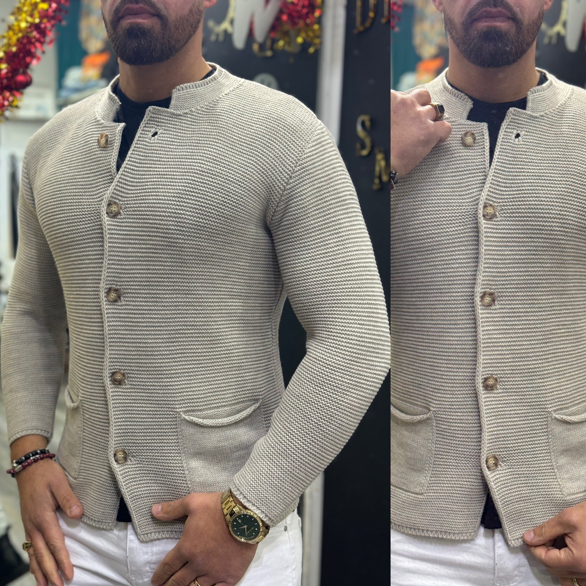 Cardigan coreano Slim italian